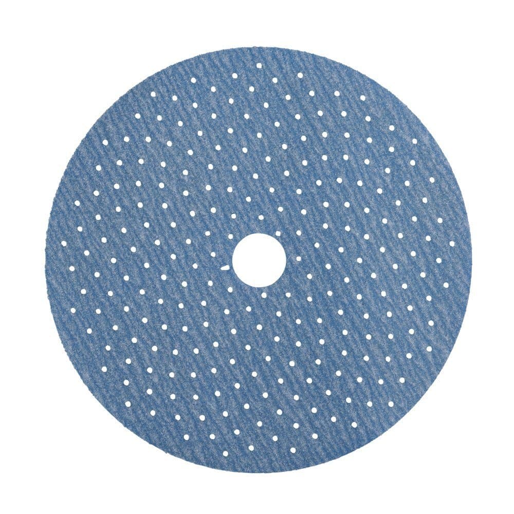 Norton 3X 5 & 8 Hole Universal Vacuum Abrasive Fiber Disc, Fiber Backing, Hook & Loop, Aluminum Oxide, 5" Diameter, Grit P220 (Pack of 10)
