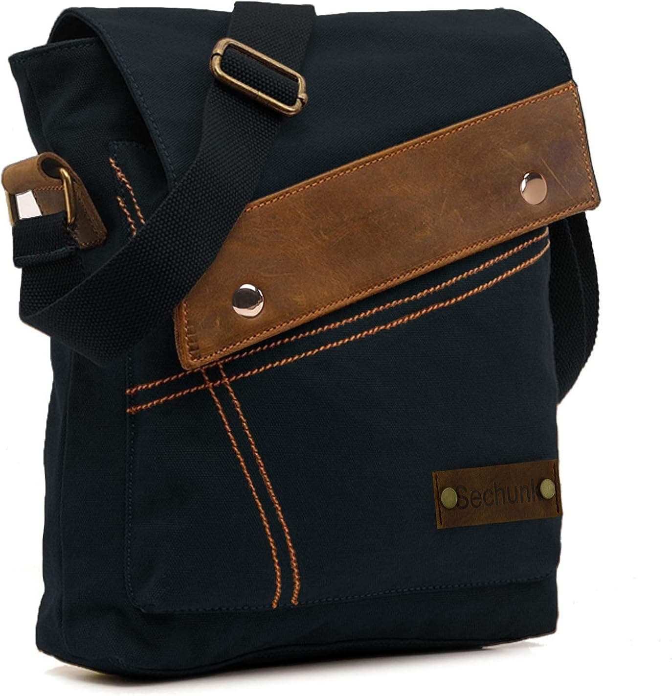 Sechunk Canvas Shoulder Bags Crossbody Bags Messenger Bags Purse Daypack for Men Women