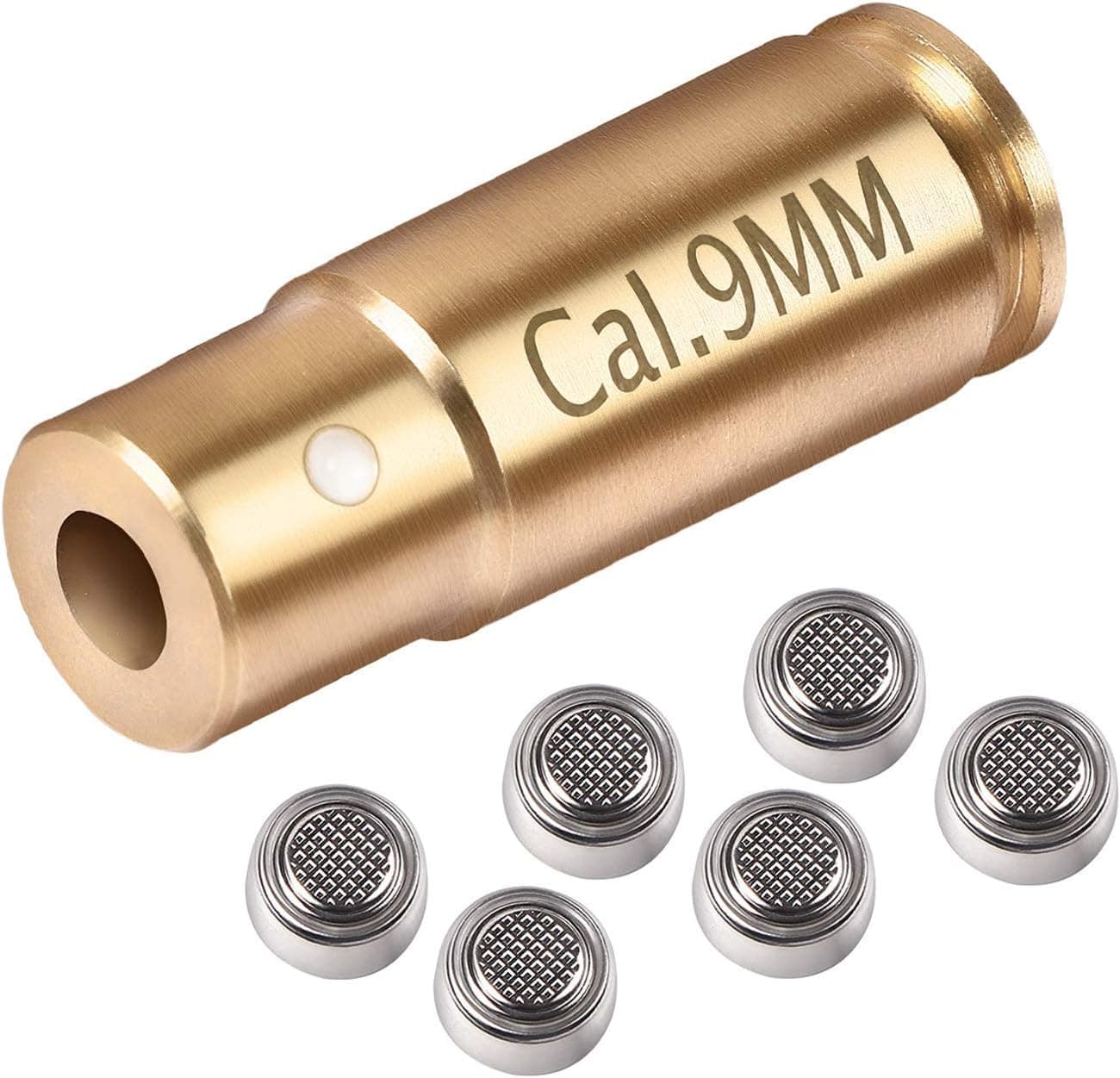 Gogoku Bore Sight for 9mm Cartridge Hunting Red Laser Boresighter with 3 Sets of Batteries