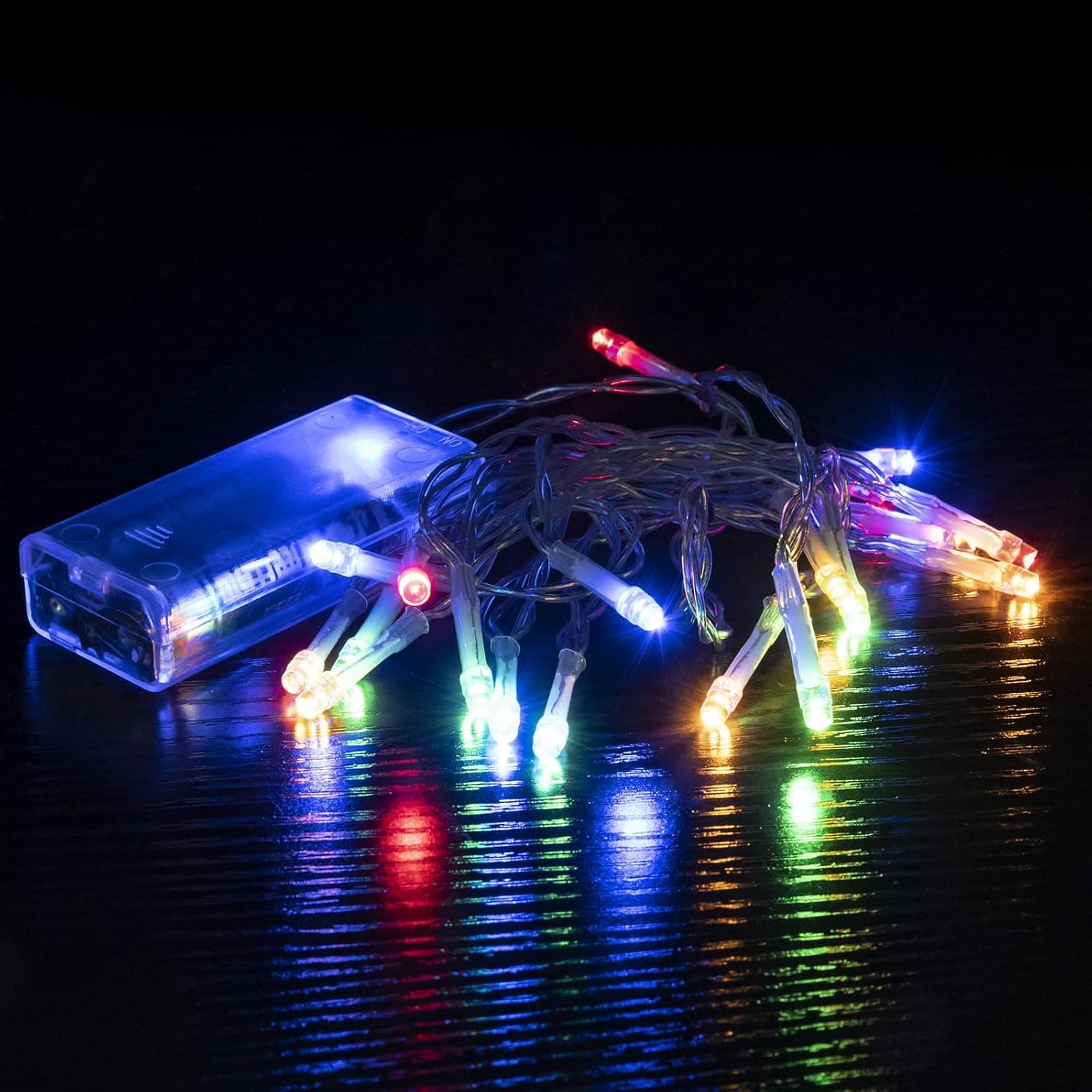 MAEXUS 2 Pcs Battery Operated Fairy String Lights, 6.56Ft 20 LEDs Mini Bulb Battery Operated String Lights, Super Bright Starry Light for Gift Wedding Party Corridor Crafts Valentine's Christmas