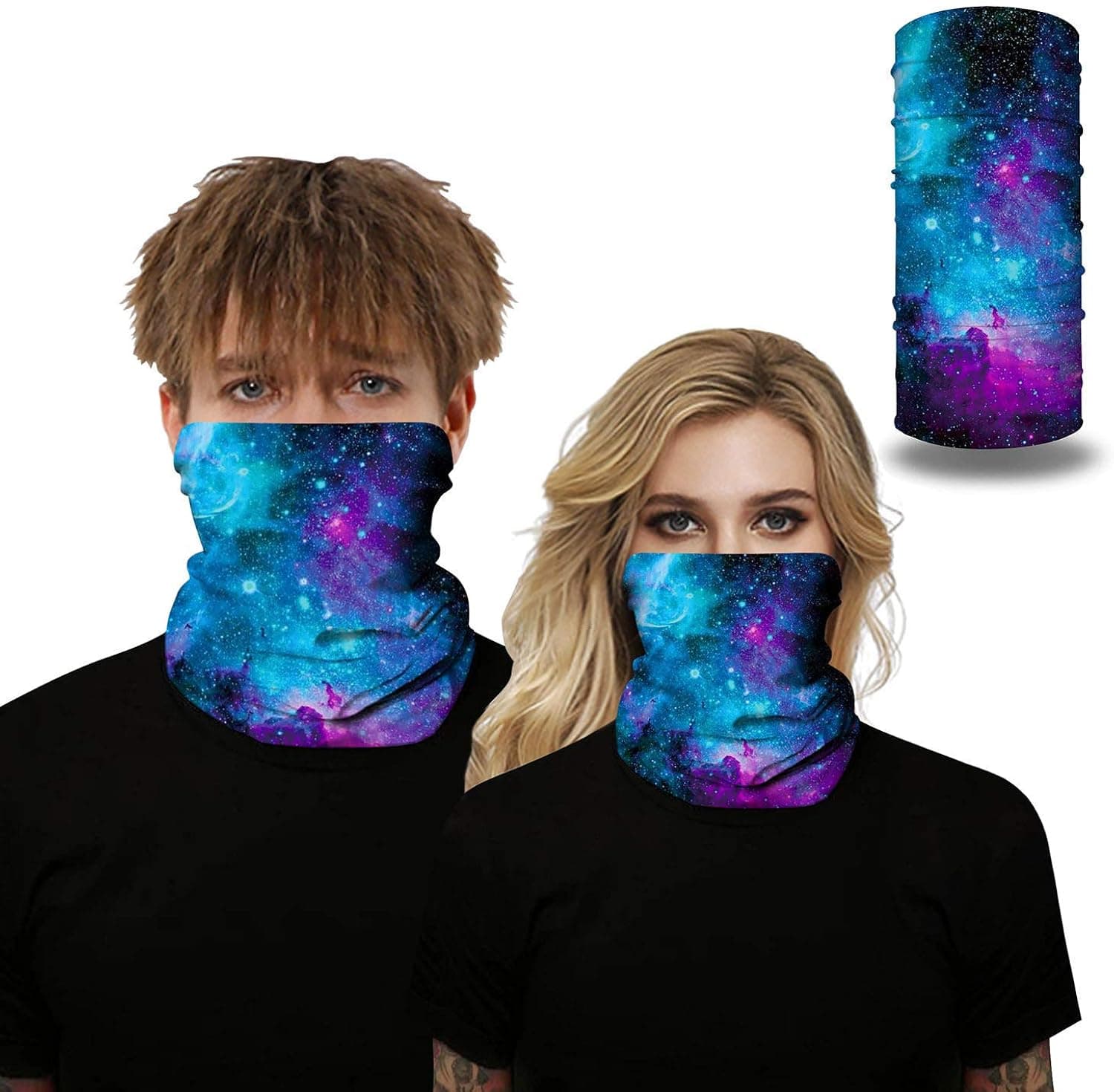 Face Mask Bandanas Neck Gaiter Stars Universe Fishing Sun UV Protection Banana Dust Tube Mask Cooling Wraps