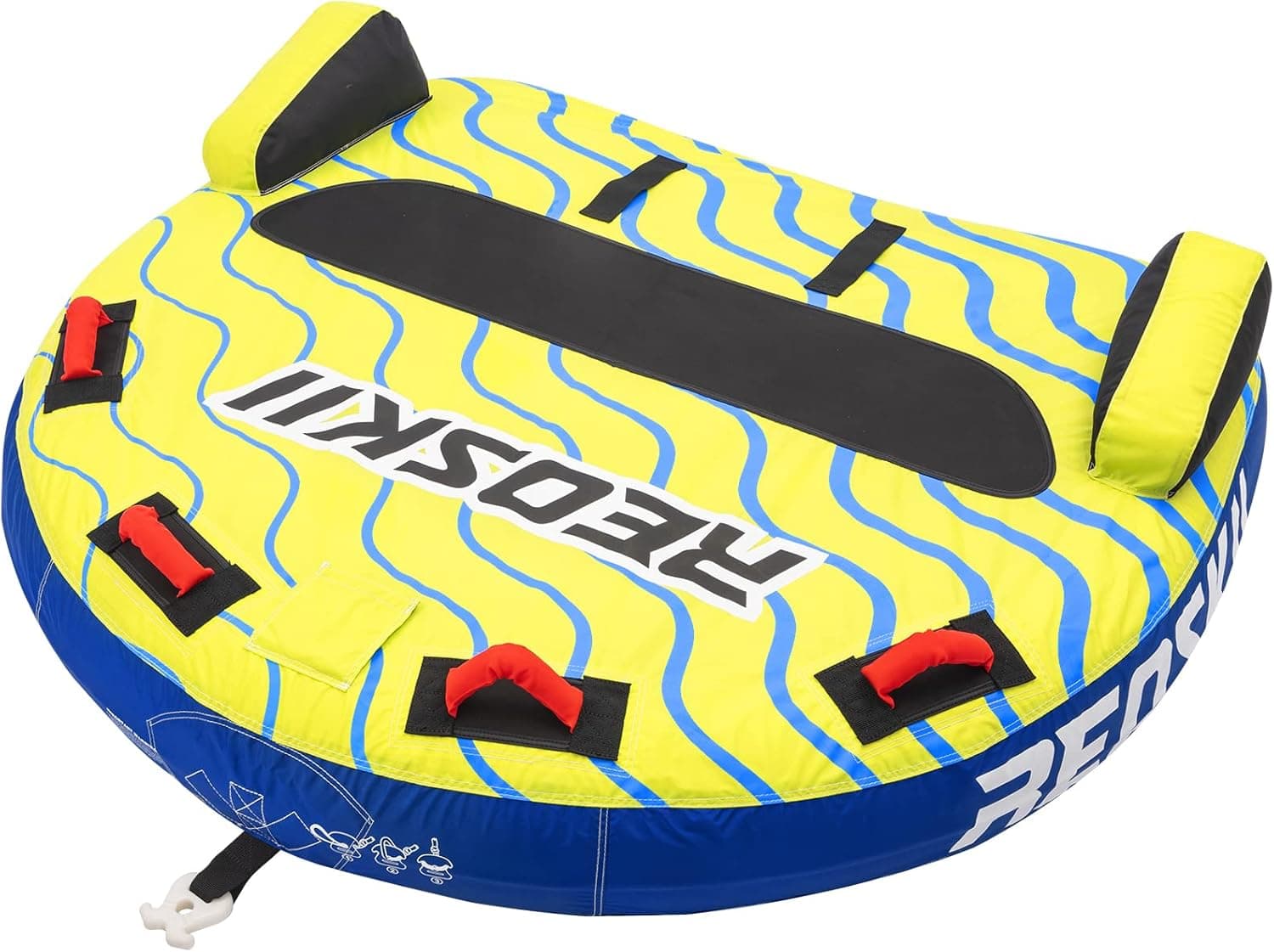 (2023 Upgrade) Towable Tubes for Boating 2 Person, Heavy Duty Boat Tubes and Towables, Inflatable Water Tubes for Boats to Pull with Fins, Drainage, Quick Connector, Large Capacity