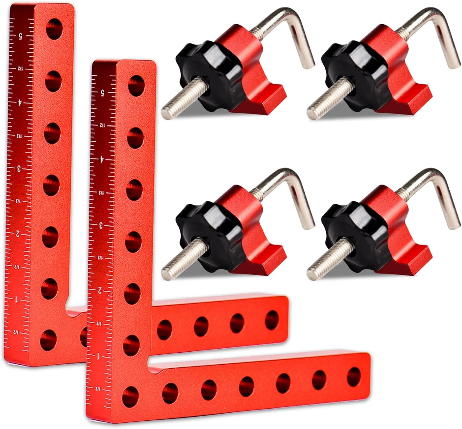 Easarkar 5.5 inch Clamping Square, Corner Clamp for Woodworking -90 Degree Positioning Squares Right Angle Carpenter Tool for Drawers, Cabinets, Picture Fram