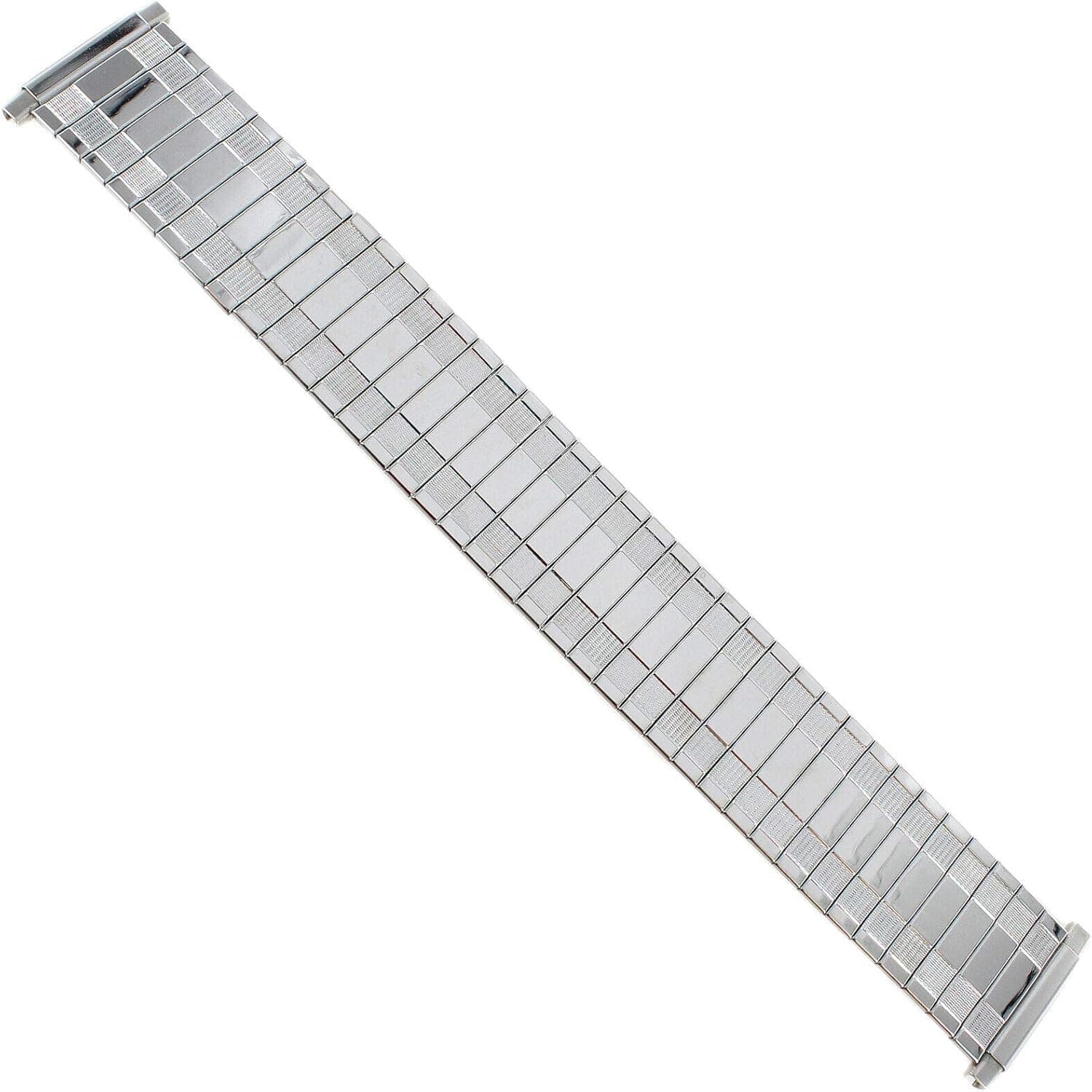 Stainless Steel 16-22MM Short Silver Twist O Flex Metal Watch Band Strap