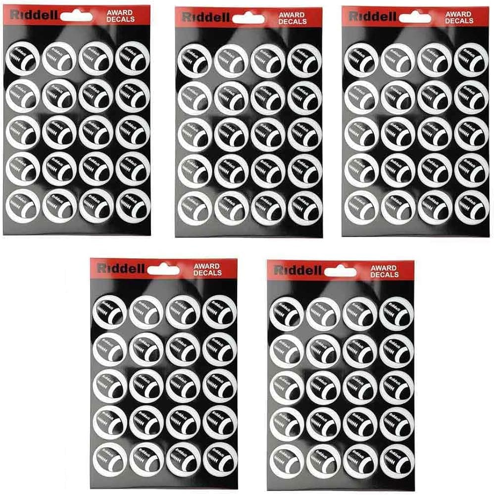 RIDDELL Football Award Sport Decals 5 Pack (100 Stickers)