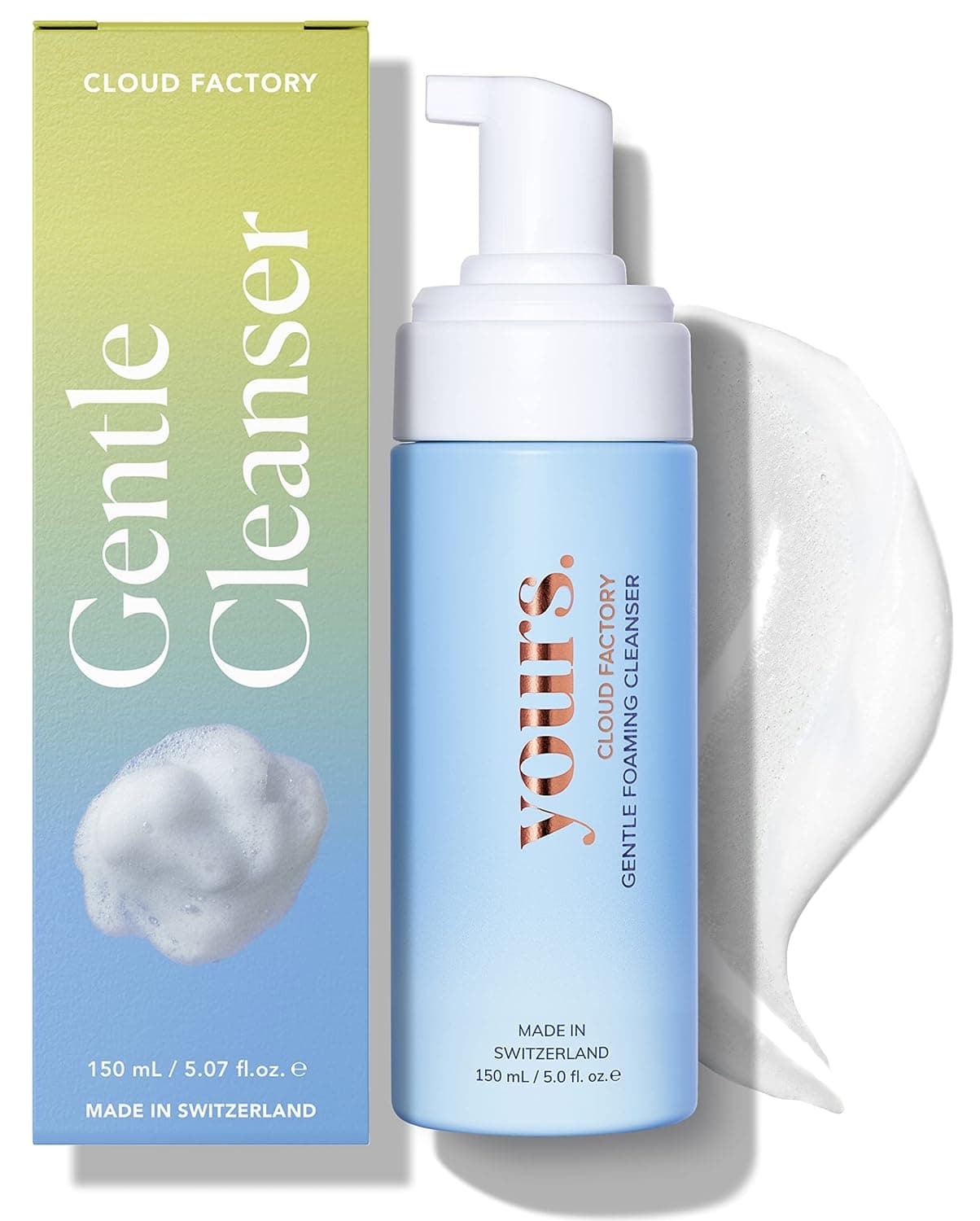 YOURS Cloud Factory Cleanser | For Sensitive Skin | Cleanses Dirt and Impurities | With Botanical Extracts of 5 Fruit Acids and Pine Extracts | 5 Oz