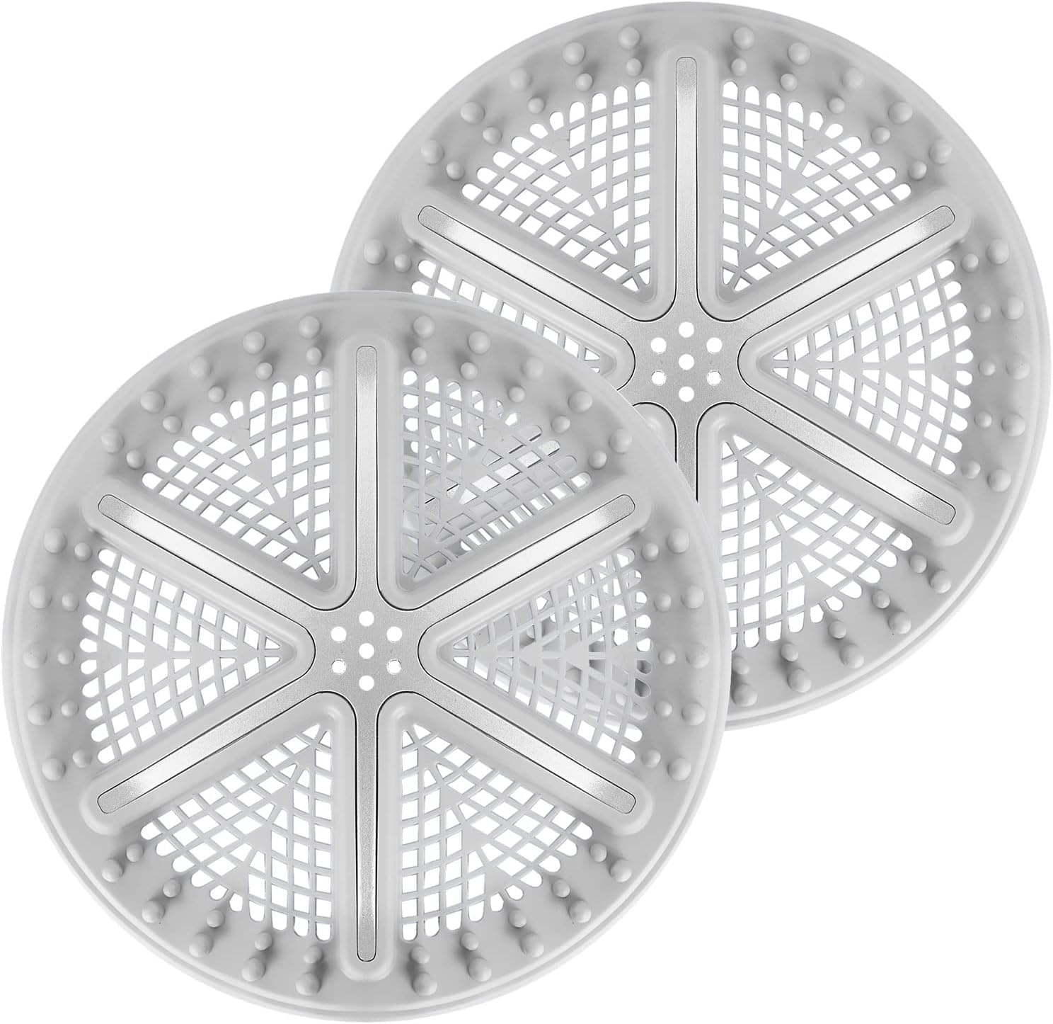 Aojuxix Shower Drain Hair Catcher/Drain Strainer/Hair Drain Cover for Bathroom Bathtub and Kitchen, Stainless Metal and Silicone