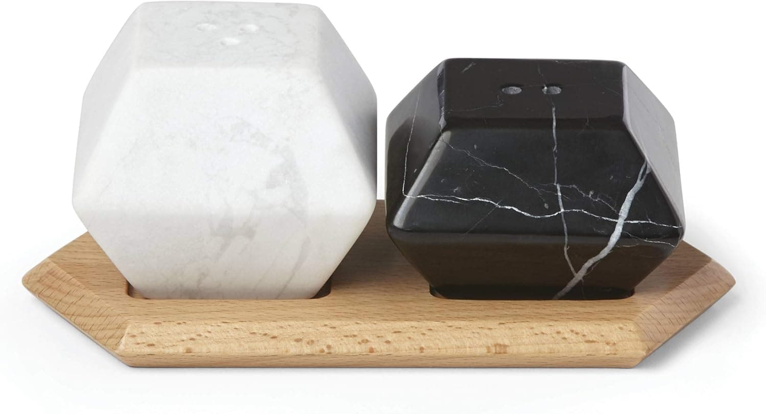 Lenox Platform Marble Salt & Pepper with Tray