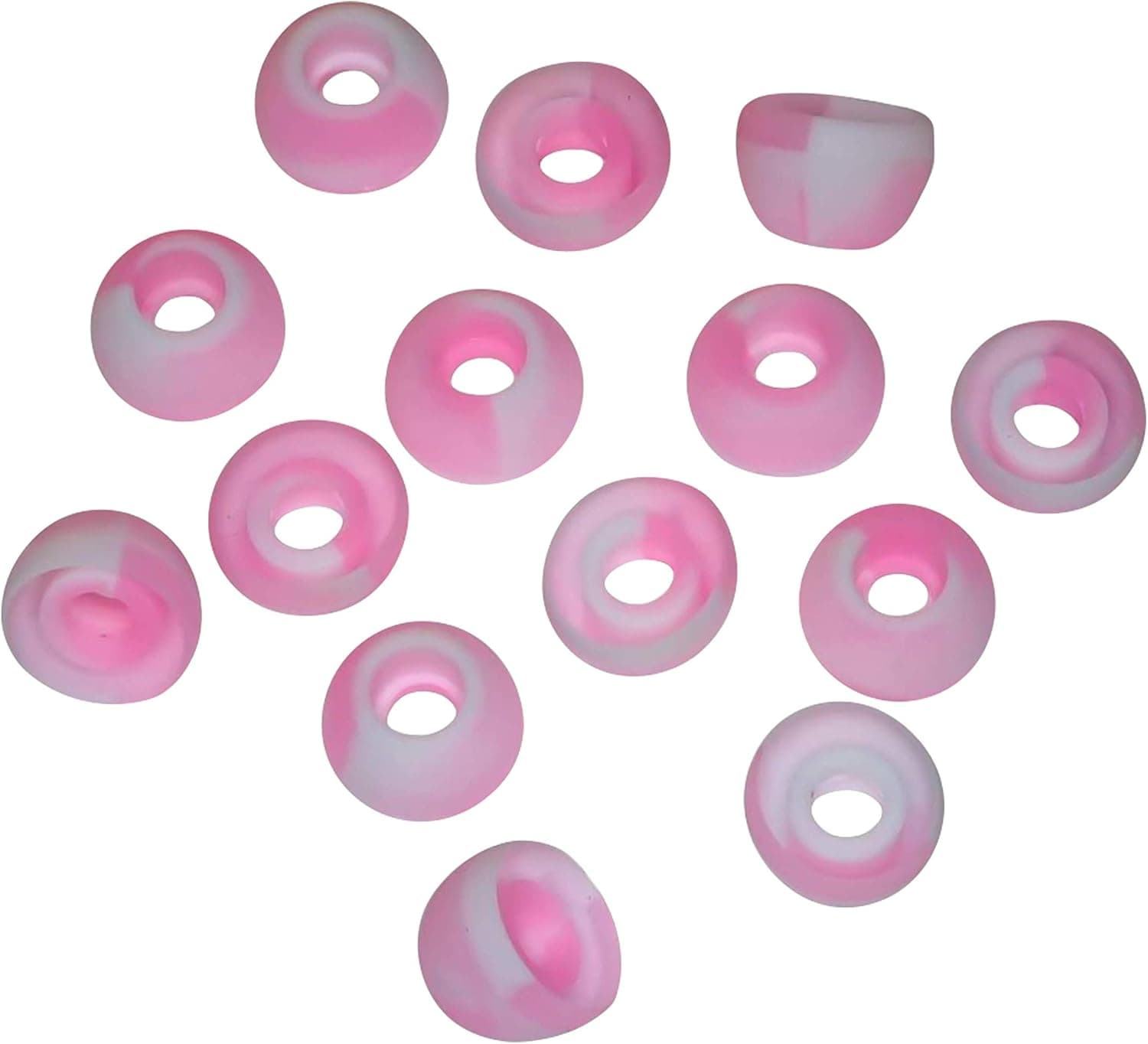 Xcessor Replacement Silicone Earbuds 7 Pairs (Set of 14 Pieces). Compatible with Most in Ear Headphone Brands. Size: Large. Pink Clouds