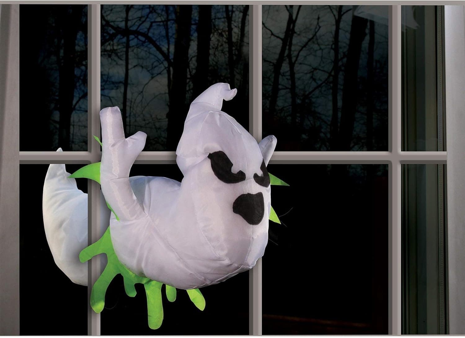 Fun World Friendly Scary Crashing Boo Breaker Ghost Halloween Decor Window Suction Cup