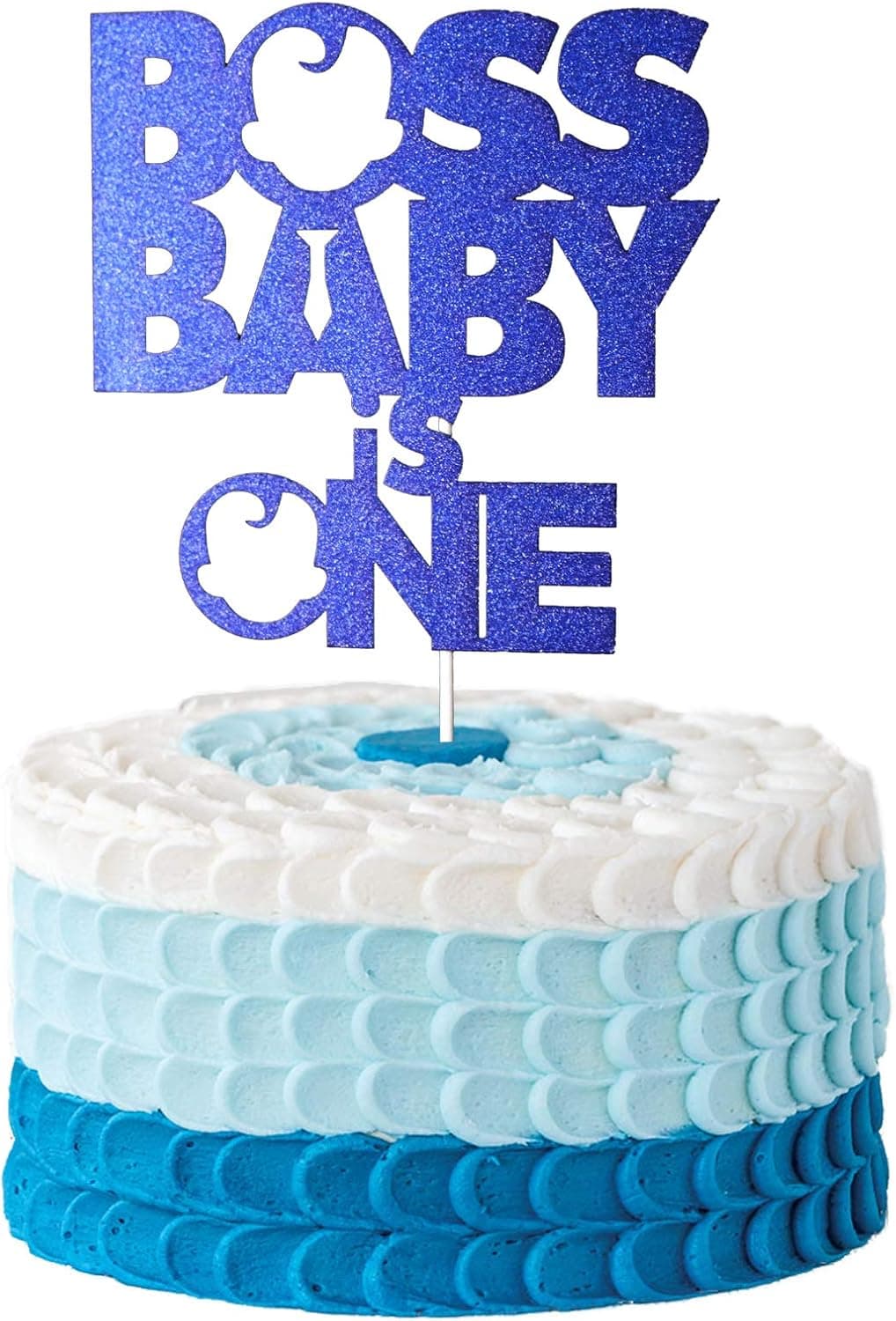 Boss Baby Cake Topper Boy Girl, Boss Baby is One, One Cake Topper, First Birthday Cake Topper, 1st Birthday, One Year Old Baby Happy Birthday Party Decoration