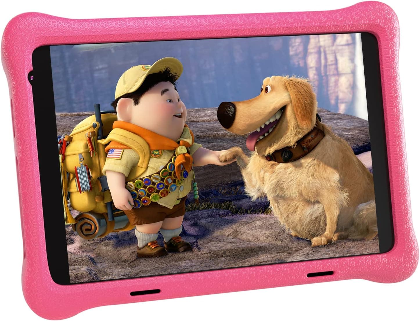 URAO 8 inch Kids Tablet, Android 10 Learning Tablets, Parental Control, Kidoz Installed, Eye Protection, 2GB+32GB, Quad Core Processor, Wi-Fi, Bluetooth, Tablet for Kids with Protective Case, Pink
