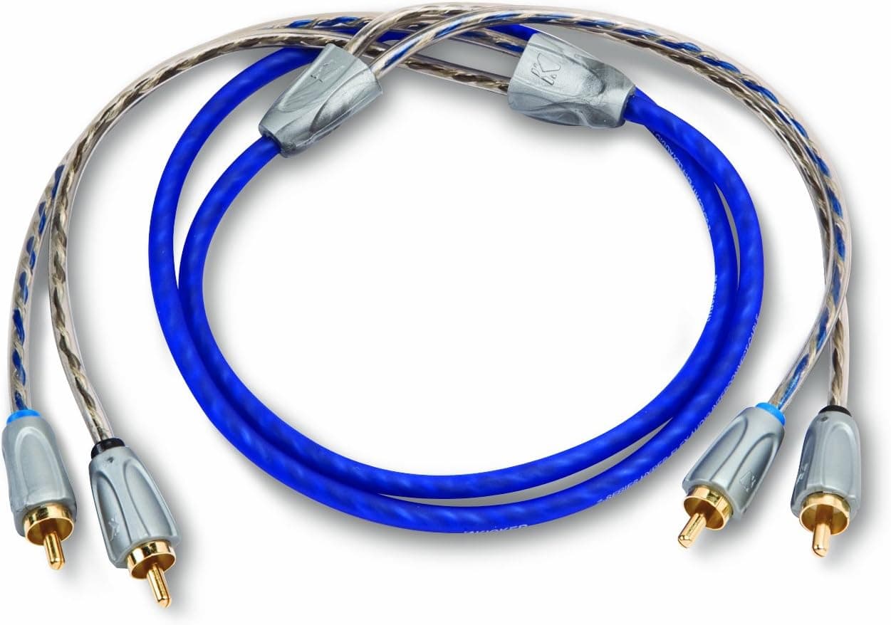 Kicker ZI21 (09ZI21) 3.28 ft. (1 m.) 2-Channel Z-Series RCA Interconnect Cable