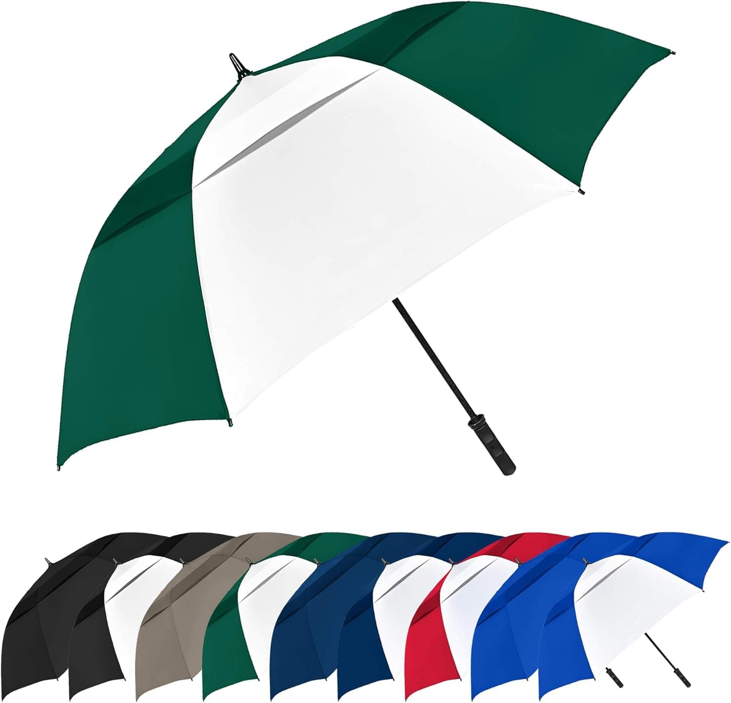 STROMBERGBRAND UMBRELLAS The Vented Tornado 64" Windproof Waterproof PGA Professional Quality Ultimate Portable Golfers Auto Open Golf Umbrella for Men and Women