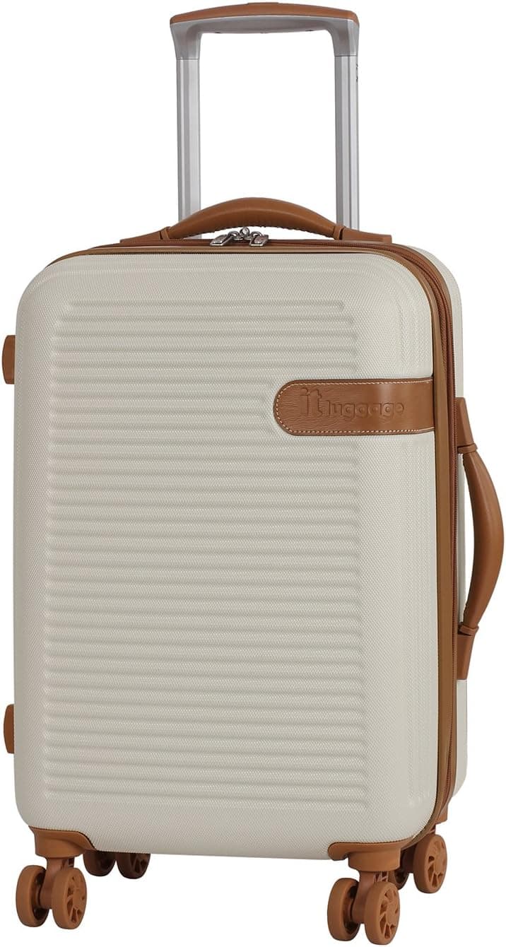 it luggage Valiant Hardside 8 Wheel, Cream with Almond Trim, Carry-On 22-Inch