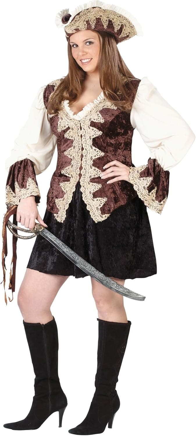 Royal Lady Pirate Adult Plus Costume