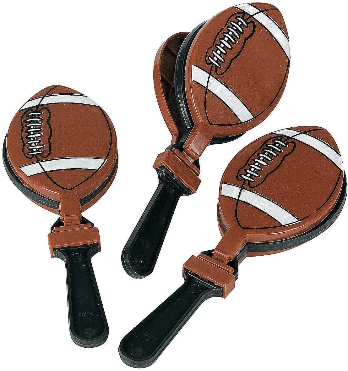 Football Clappers (12 pieces) Party Accessories, Homecoming, Cheer, Birthday Supplies