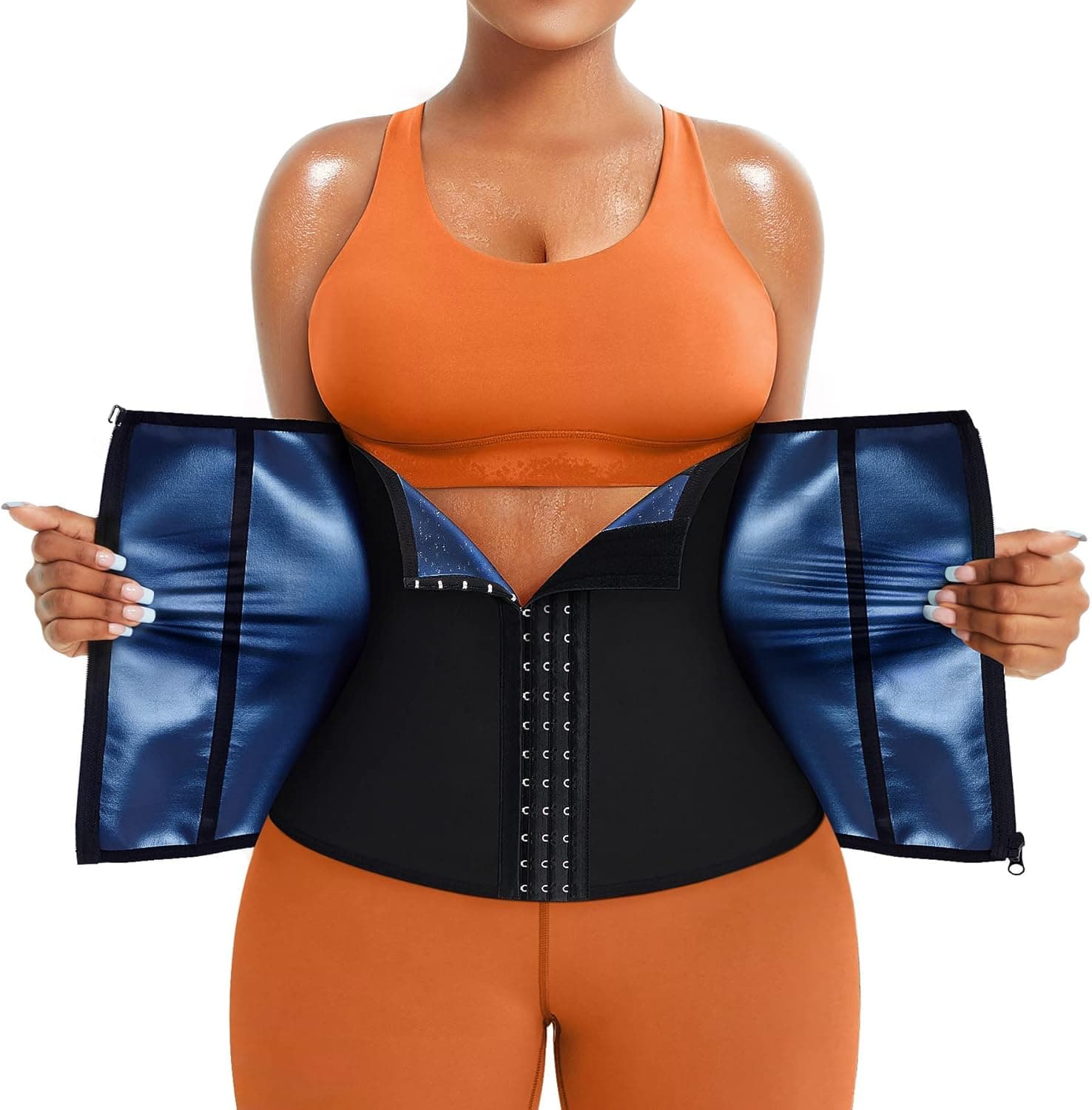 TrainingGirl Women Waist Trainer Trimmer Corset Weight Loss Tummy Wrap Workout Belt Sweat Belly Band Sports Girdle Sauna Suit