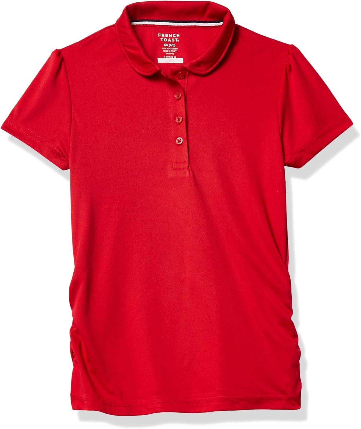 French Toast Girls' Short Sleeve Stretch Moisture Wicking Polo Shirt