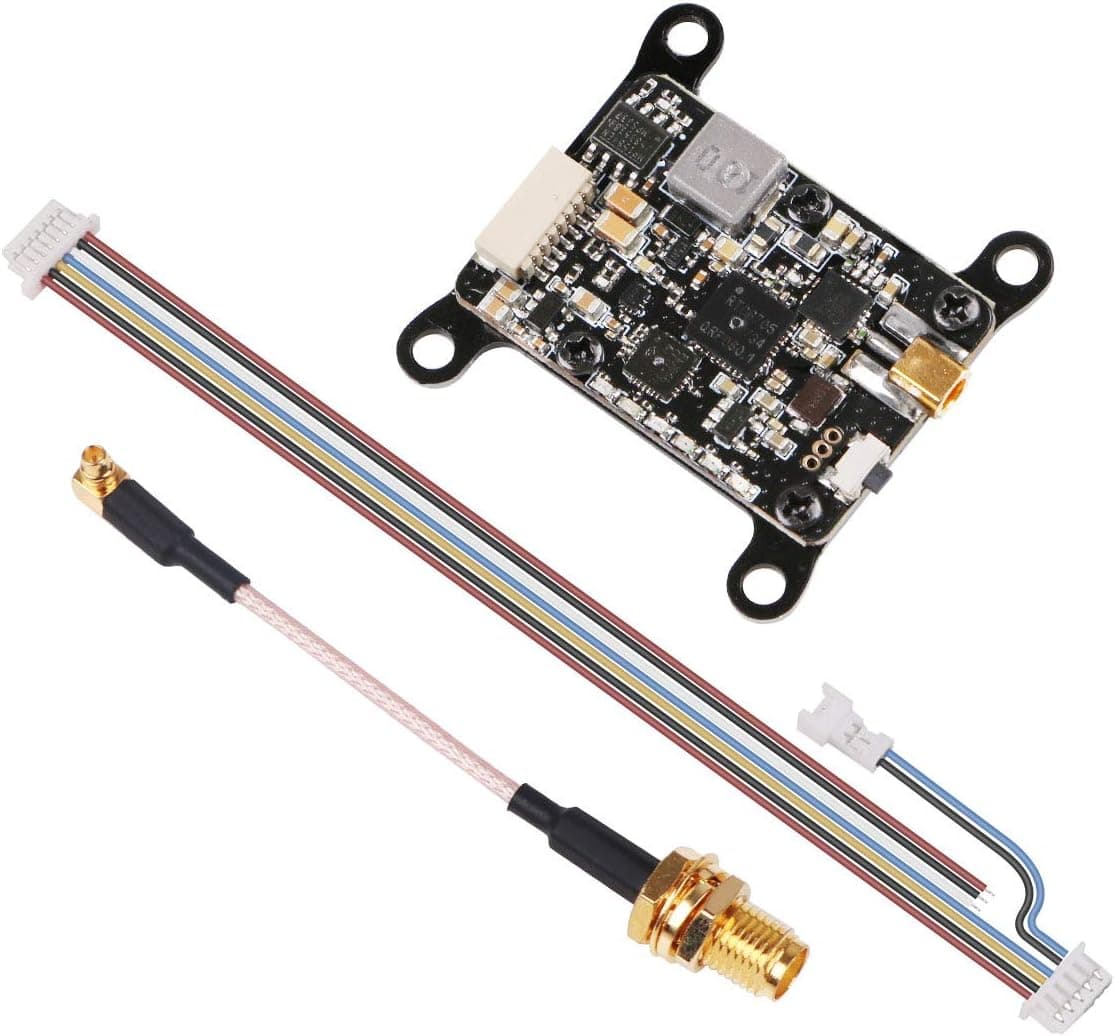 Makerfire FPV Transmitter 5.8Ghz 40CH 25mW/200MW/600mW/1W Switchable VTX Video Transmitter NTSC/PAL MMCX Connector Pit Mode FPV Quadcopter Racing Drone