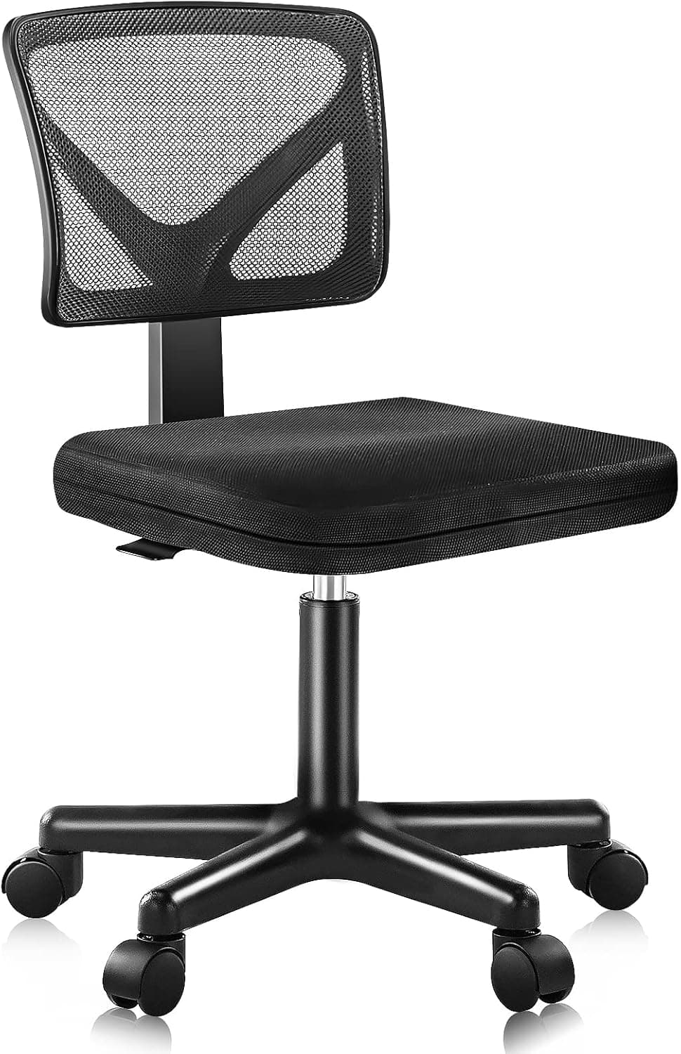 AFO Mid-Back Home Office Computer Desk Chair Without Armrest Adjustable Height, Breathable Mesh, Armless, Black