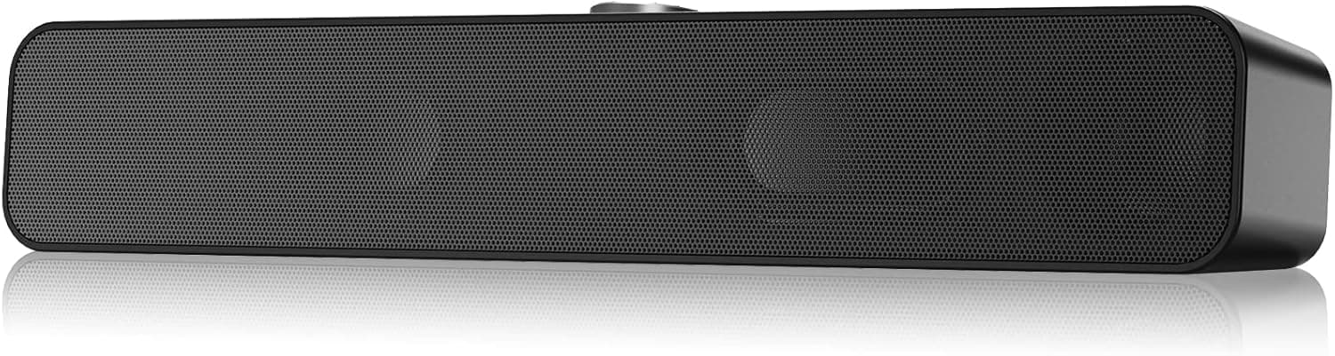 Computer Speakers, Wired USB PC Speakers with 3.5mm AUX Audio Connection, 2.0 USB Powered Computer Soundbar for Monitor, Desktop, Laptop, Cellphone