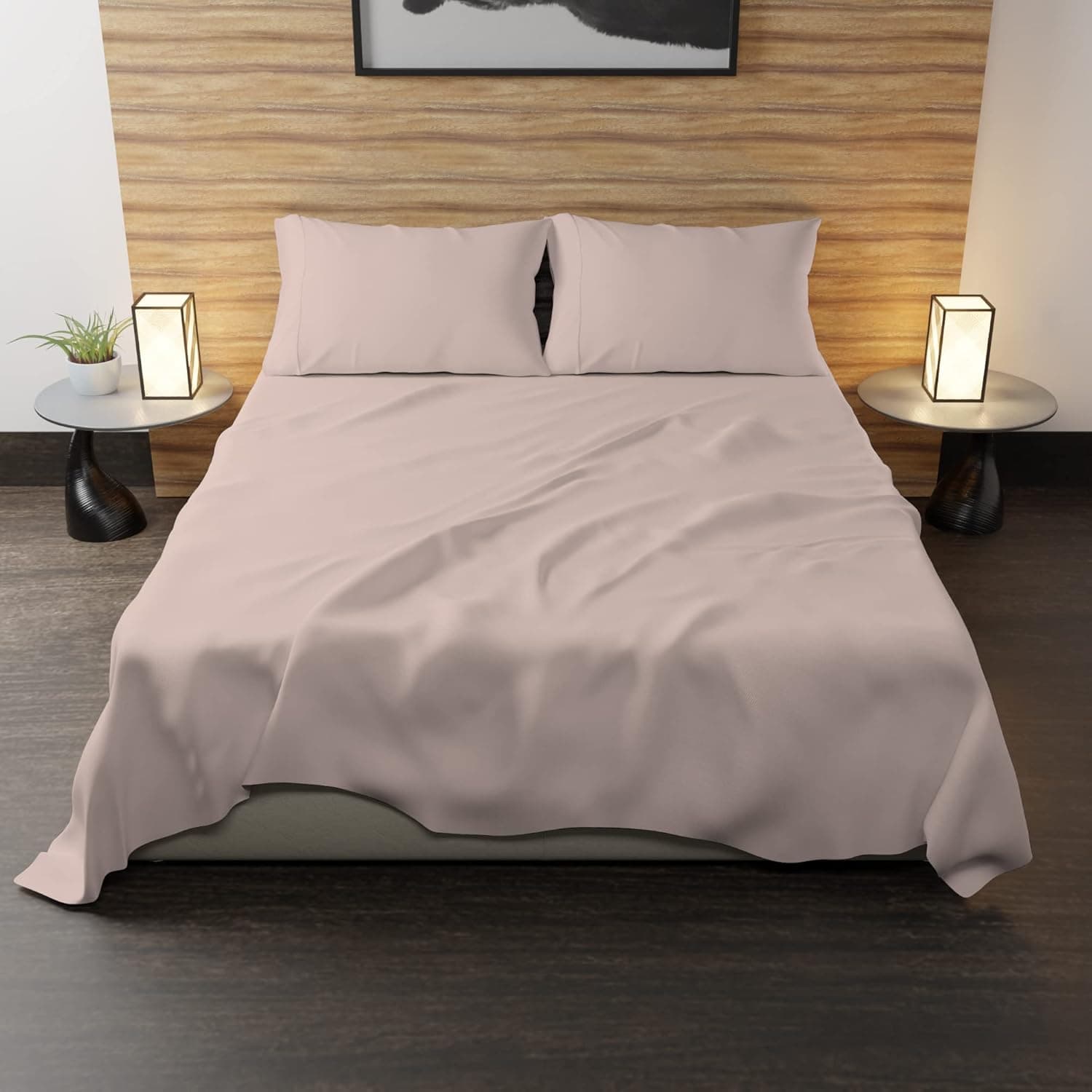 Color Sense Flat Sheet Only, 100% Cotton, Crisp Percale Weave, Cool & Breathable Comfort with Moisture Wicking, Expert Tailoring, Full Size Top Sheet, Blush
