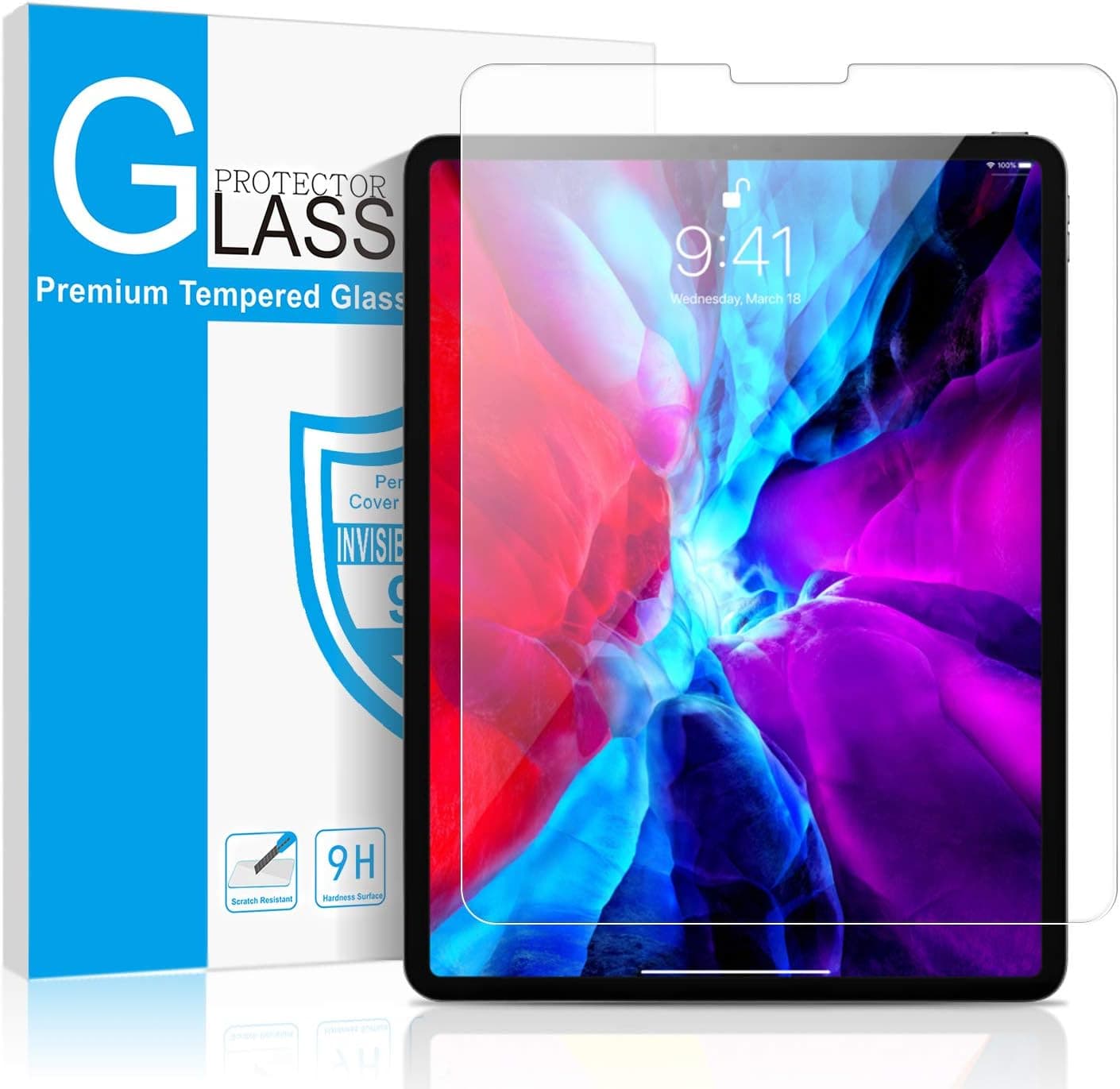 iPad Mini 4 Screen Protector Ultra Sensitive/High Definition/Tempered Glass Screen Protector for iPad Mini 4,Compatible with Face ID&Apple Pencil[Easy to Install]…