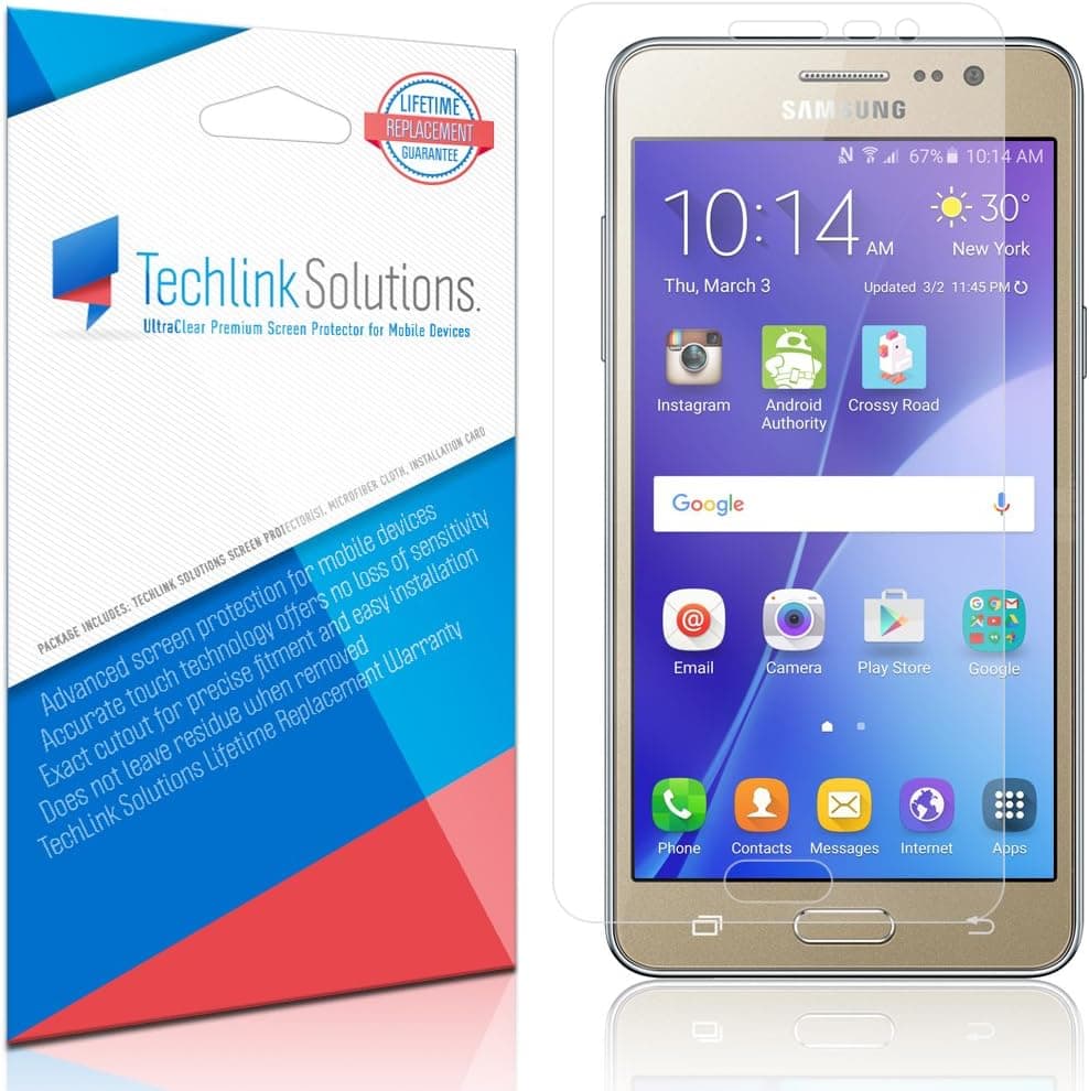 Samsung Galaxy On5 Screen Protector (6-Pack), TechLink Solutions UltraClear - Premium HD Crystal Clear Shield / Anti-Bubble & Anti-Fingerprint PET Film with