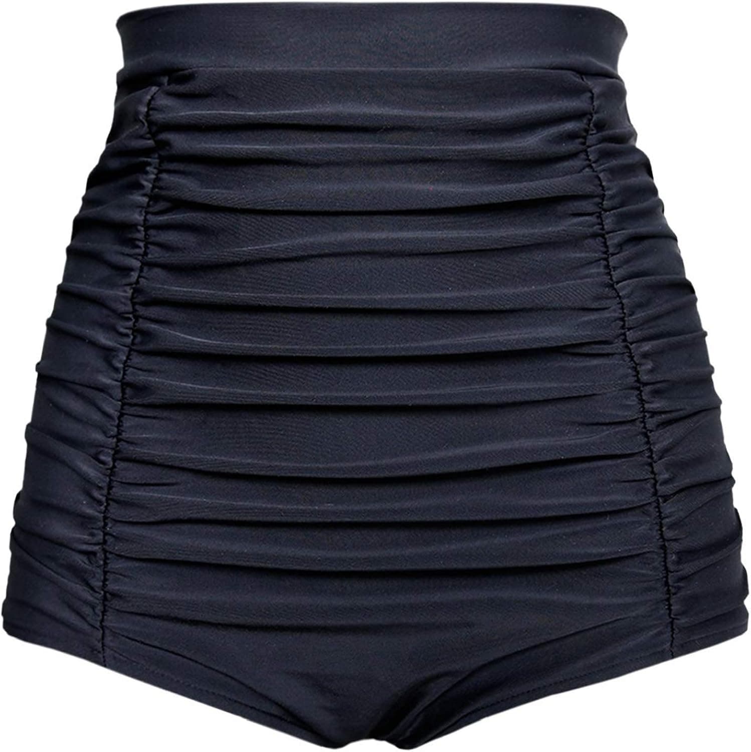 Balasami Women's Retro High Waisted Bikini Swimsuit Bottoms Ruched Vintage Swim Short Tankinis