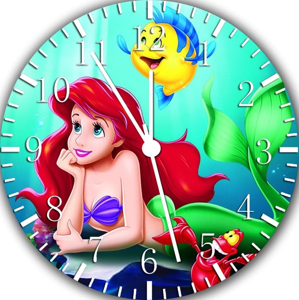 Borderless Little Mermaid Ariel Frameless Wall Clock E325 Nice for Decor Or Gifts