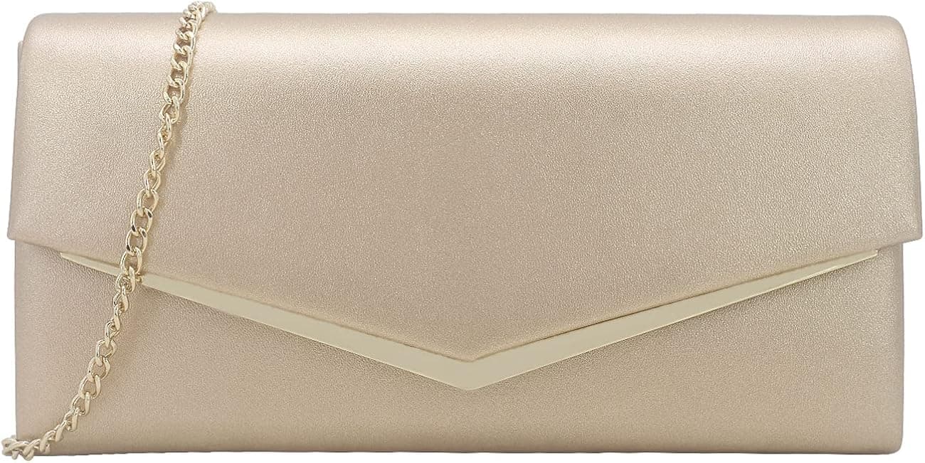 Women’s Evening Handbag Vegan Leather Ladies Envelope Clutch Classic Elegant Purse Bags