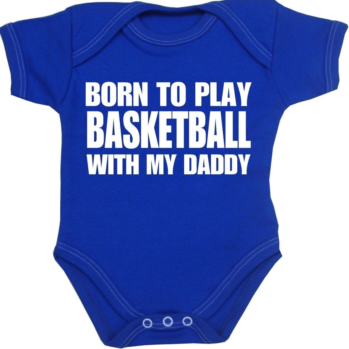 Babyprem Baby Bodysuit Born to Play Basketball with My Daddy NB-12 mth
