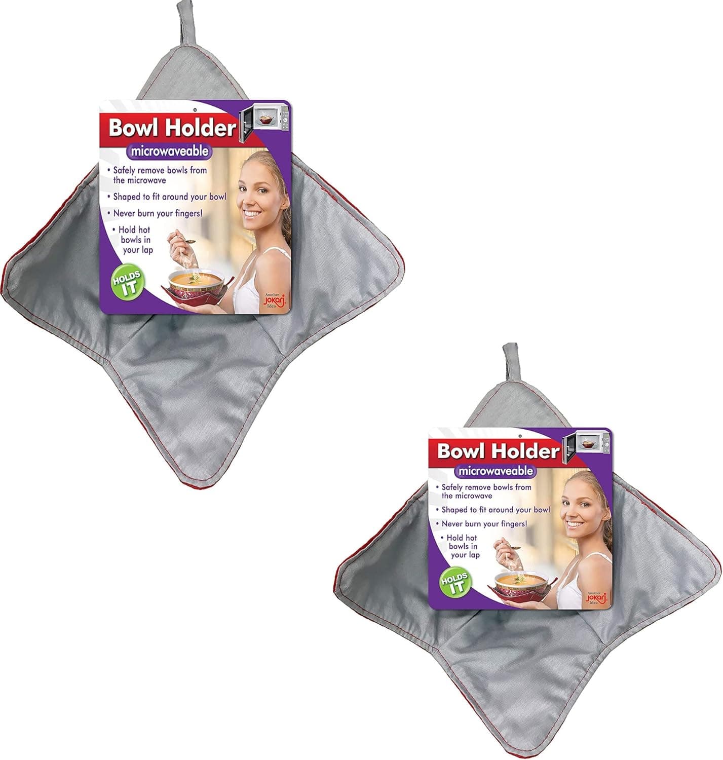 Jokari Hot Bowl Holders are Microwavable and Combine Benefits of a Hotpad and Cozy for a Hot, Warm or Even Cold Soup Bowl or Pot. Stabilizer and Hugger Shaped for Large and Small Bowls for Easy Eating