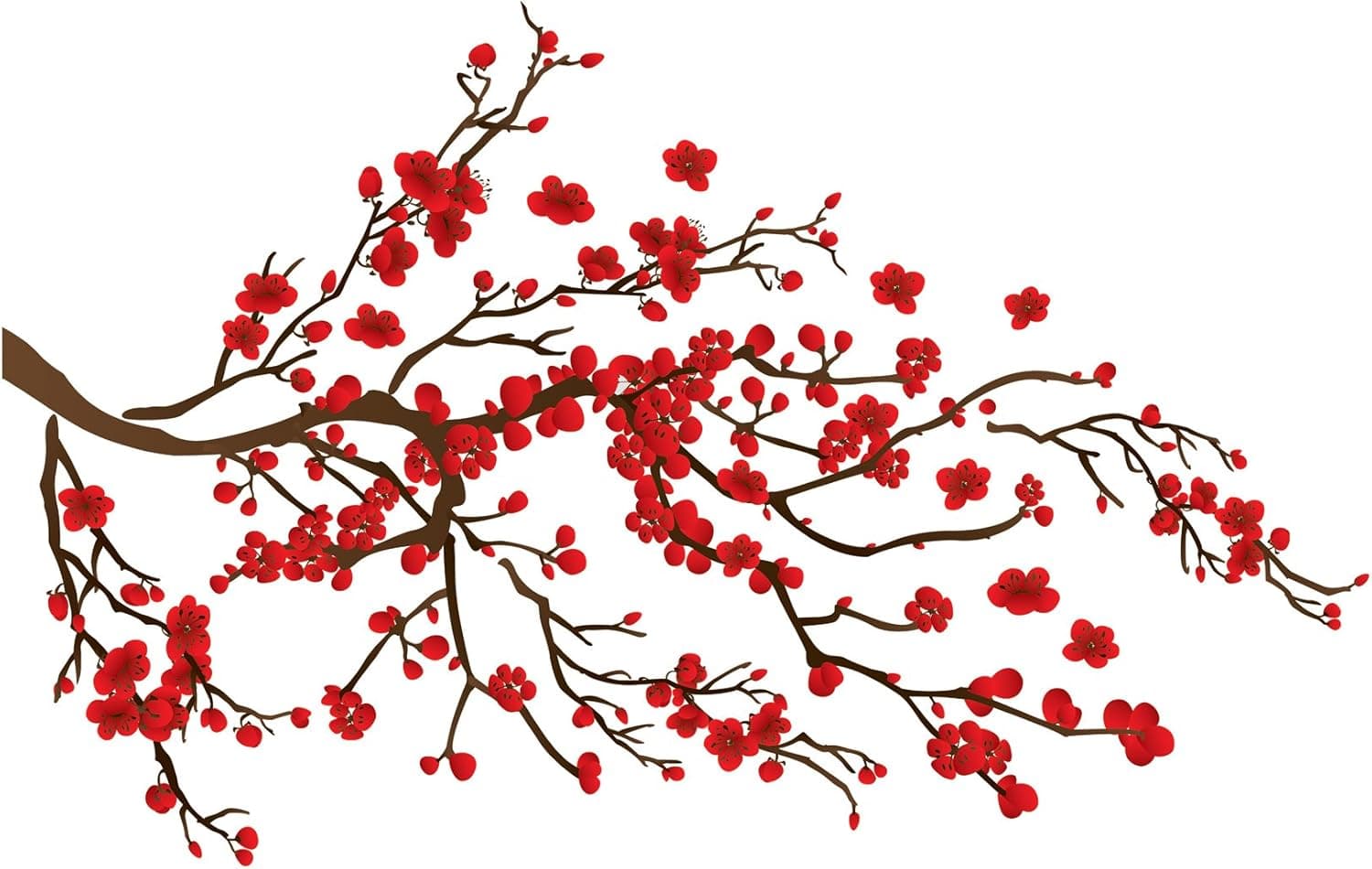 Crearreda CR-58105 Ramage Wall Decals, Red