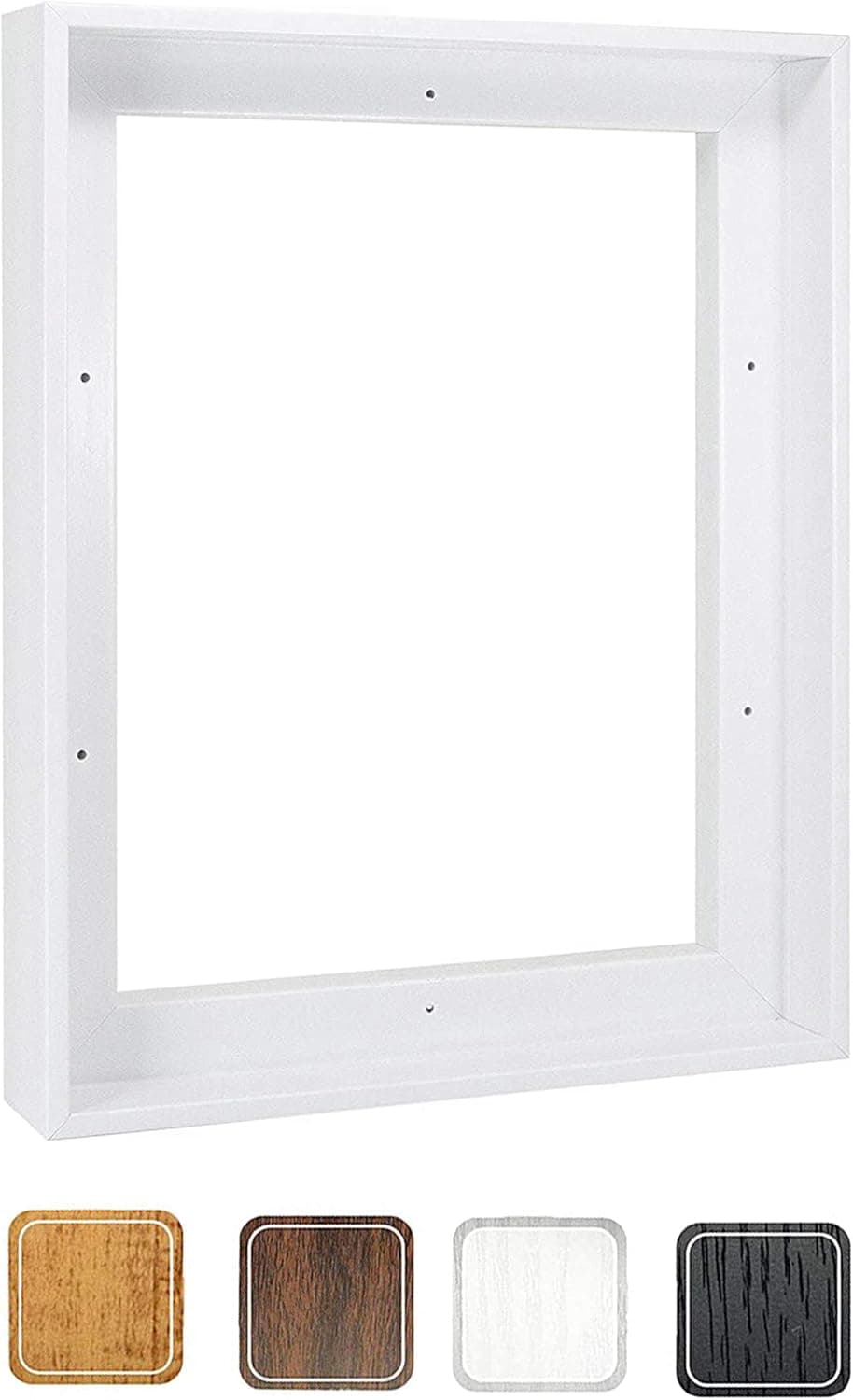 Canvas Floating Frame, Picture Wall Art Painting Frame Decor for Finished Canvas (20"x24", White)