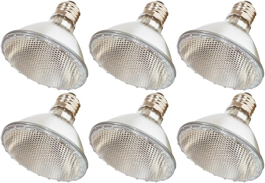 (Pack Of 6) 60PAR30/FL 120V - 60 Watt High Output (75W Replacement) PAR30 Flood Short Neck - 120 Volt Halogen Light Bulbs