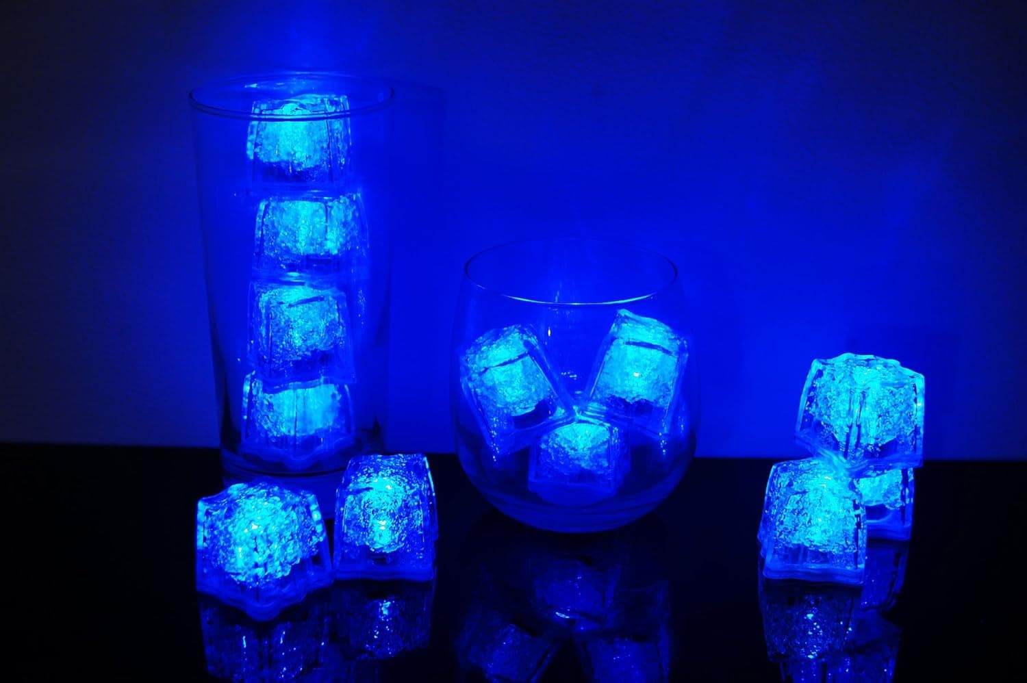Litecubes Brand 3 Mode Blue Light up LED Ice Cubes (12)