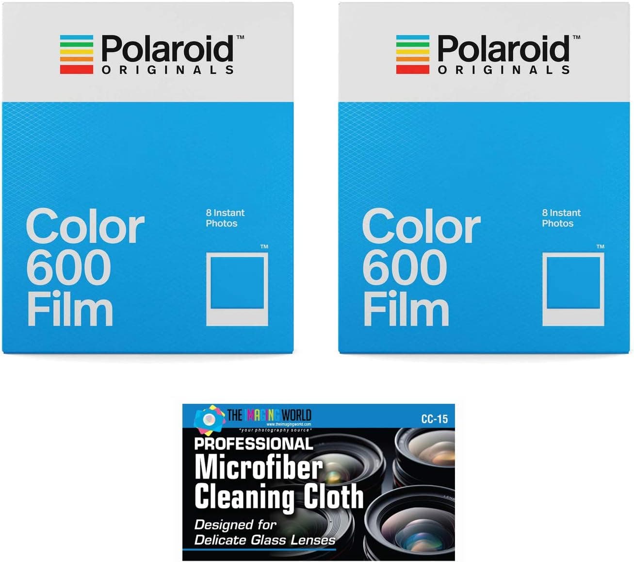Impossible/Polaroid Instant Color Film for Polaroid 600 and Polaroid Originals OneStep Cameras - 2 Pack