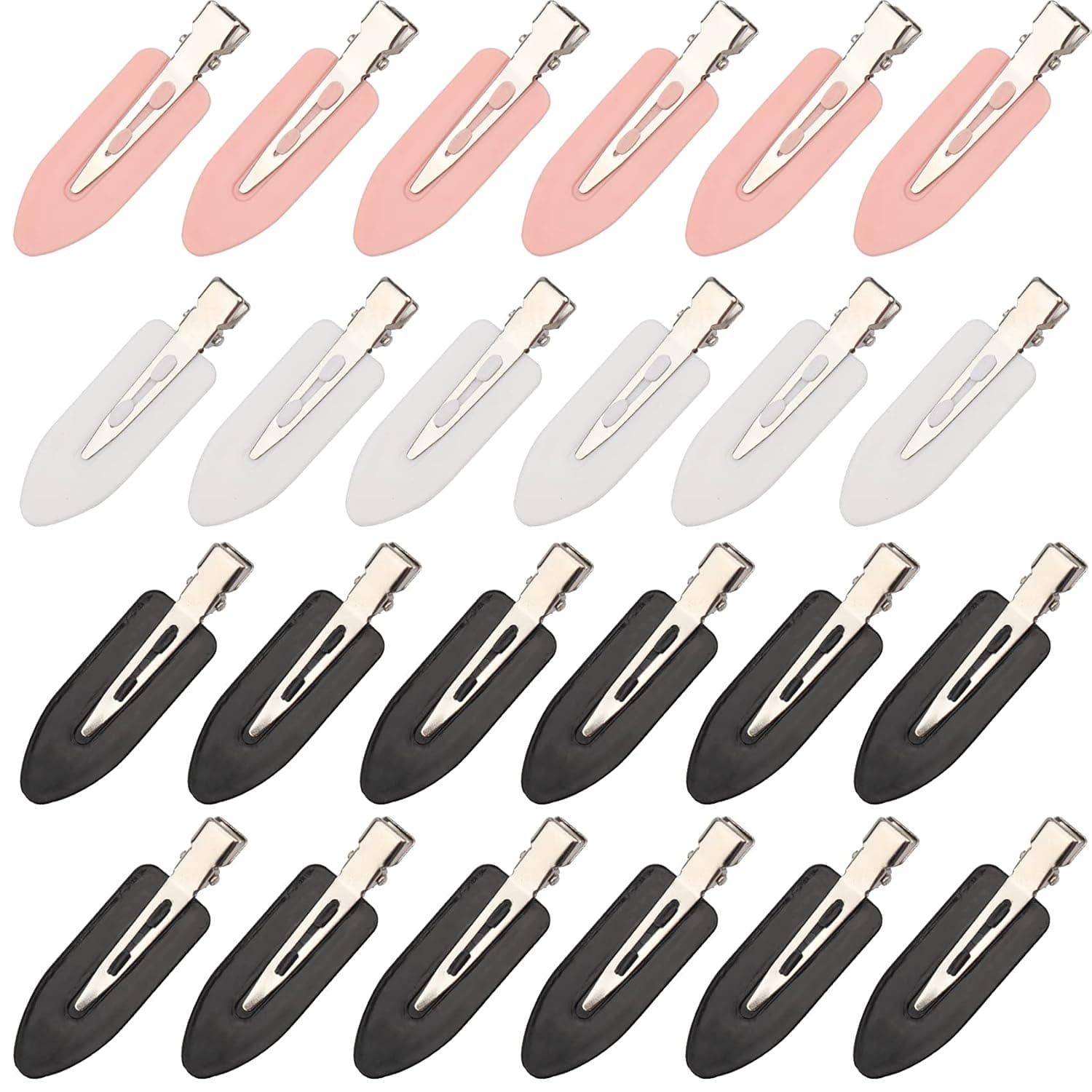 Messen 24 Pieces No Bend Hair Clips for Women Girls Seamless Side Bangs Fix Fringe Curl Pin Barrette No Crease Hair Clip for Makeup Washing Face Salon Hairstyle Hairdressing Bangs Waves Accessories