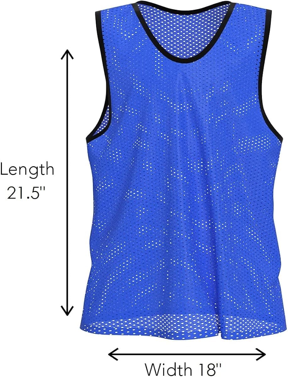 Unlimited Potential Nylon Mesh Scrimmage Team Practice Vests Pinnies Jerseys Bibs for Children Youth Sports Basketball, Soccer, Football, Volleyball