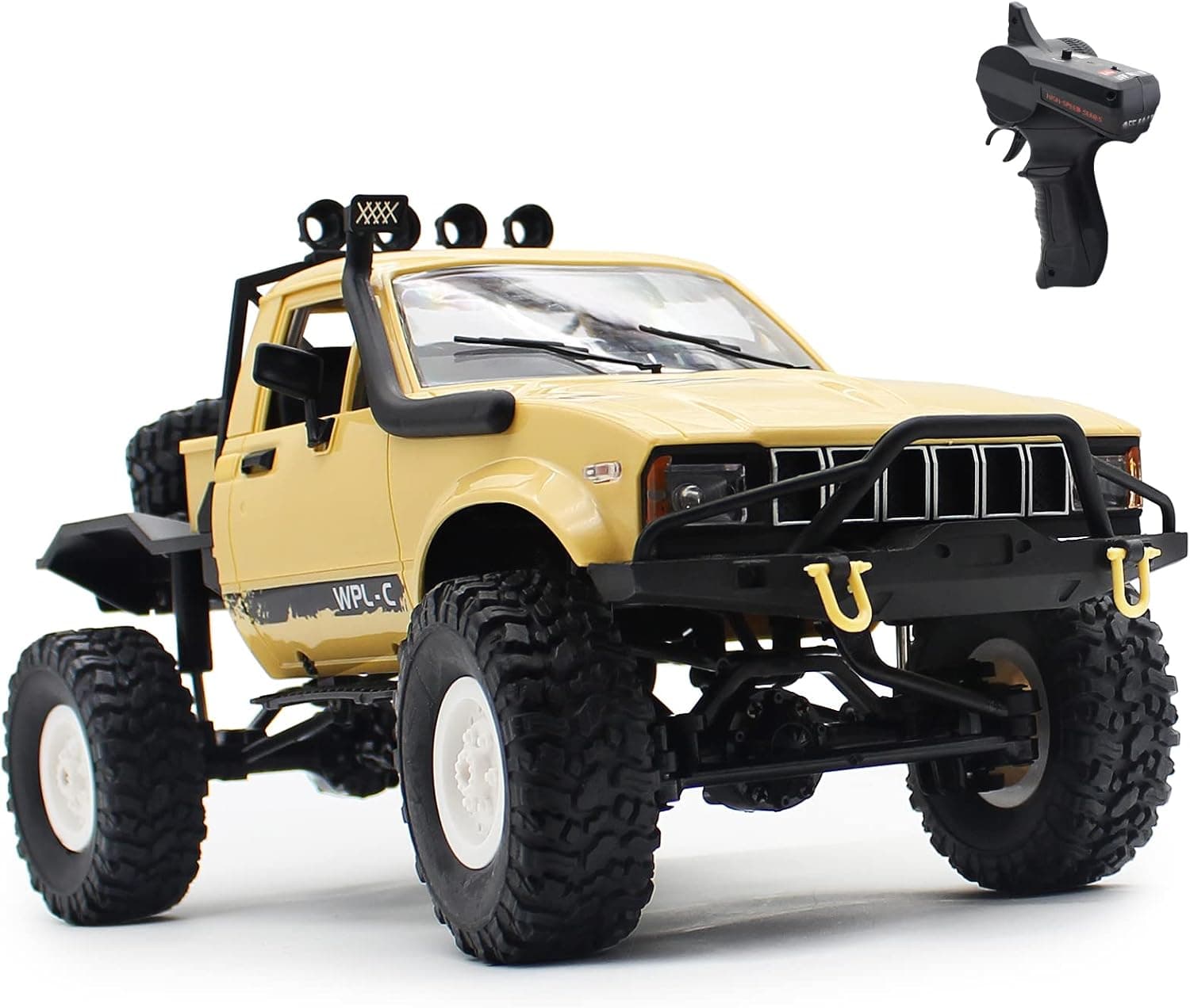 Mostop RC Car Crawler 1/16 RTR Off Road Rock Crawler Climbing Vehicle for Kids, All Terrain Hobby Toy Remote Control Children Car Racing Vehicle with LED Lights