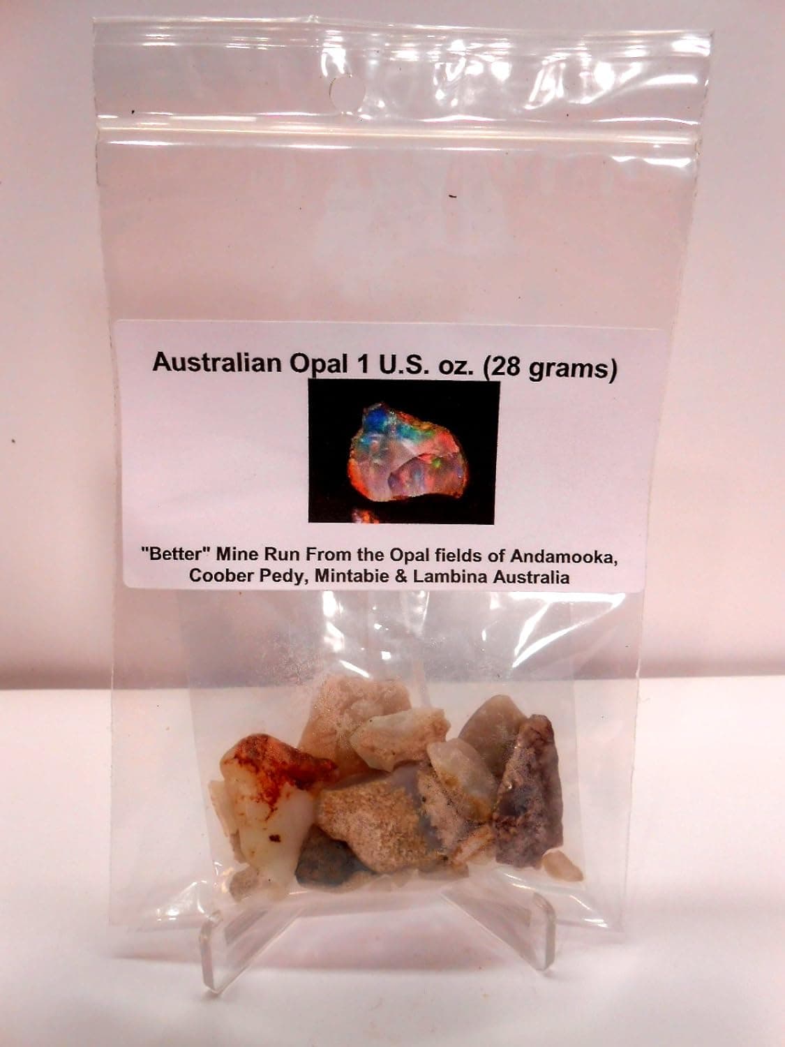 Australian Opal-Better Mine Run 1 oz Imported Direct from Opal Fields of Andamooka, Coober Pedy, Mintabie & Lambina