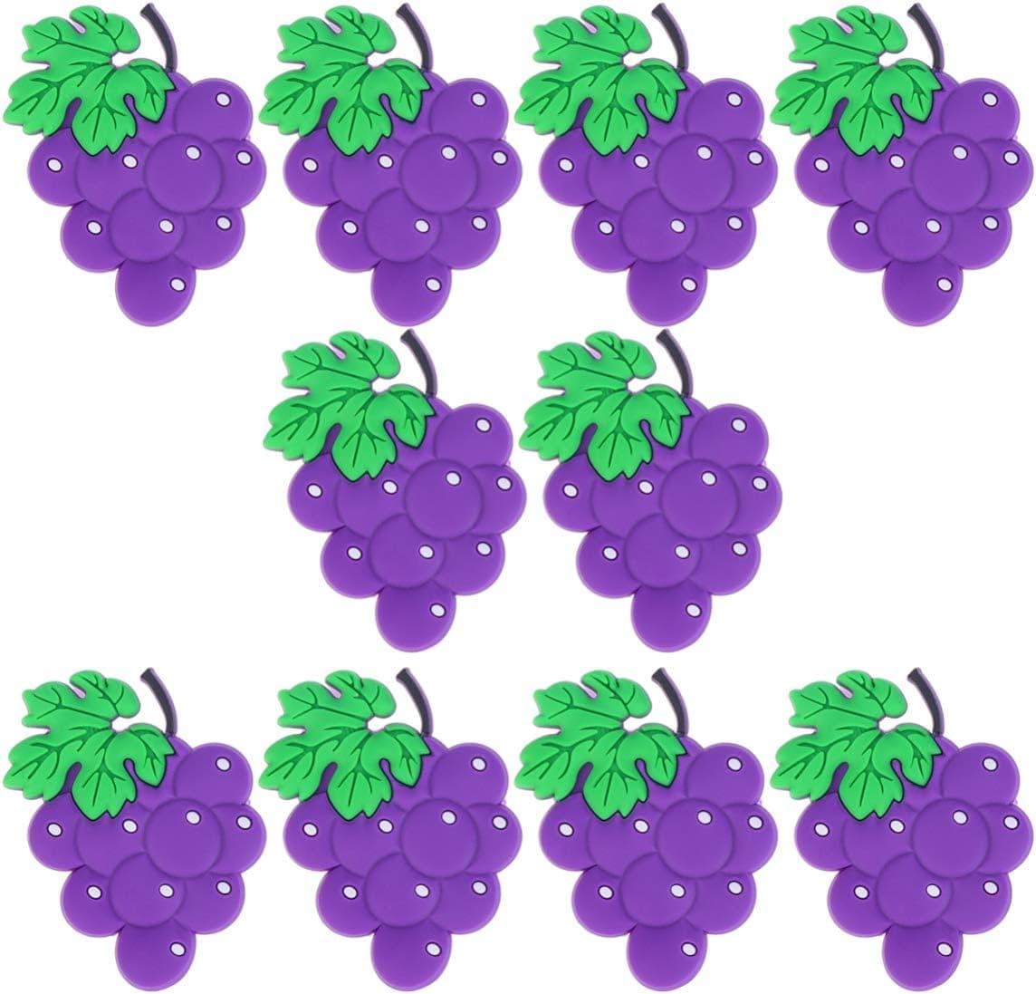 BESPORTBLE Fruit Refrigerator Magnets Grape White Board Sticker Fruit Fridge Decor Stereo Refrigerator Magnets for Toddlers Educational Toys Gift 10pcs (Grape)