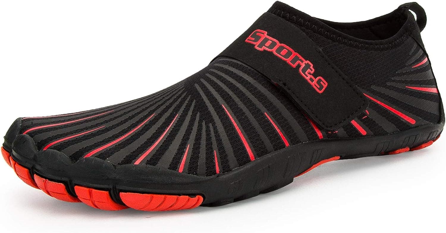 IKENIP Mens Womens Water Shoes Barefoot Quick Dry Aqua Wide Toe for Swim Yoga Exercise Hiking Beach Pool