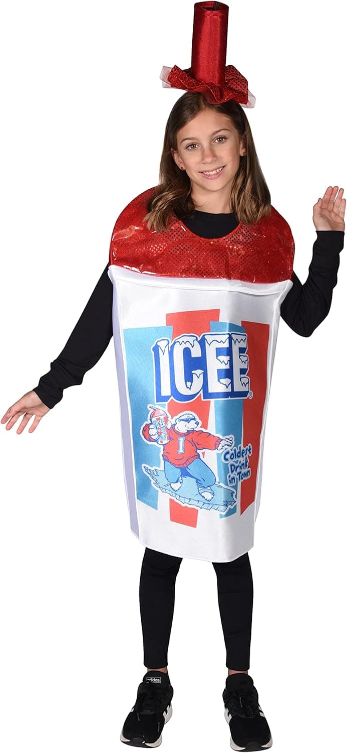 Rasta Imposta Icee Sparkle Red Costume Slurpee Slush Puppie Dress Up Party Kids Halloween Costumes, Child Size 10-12