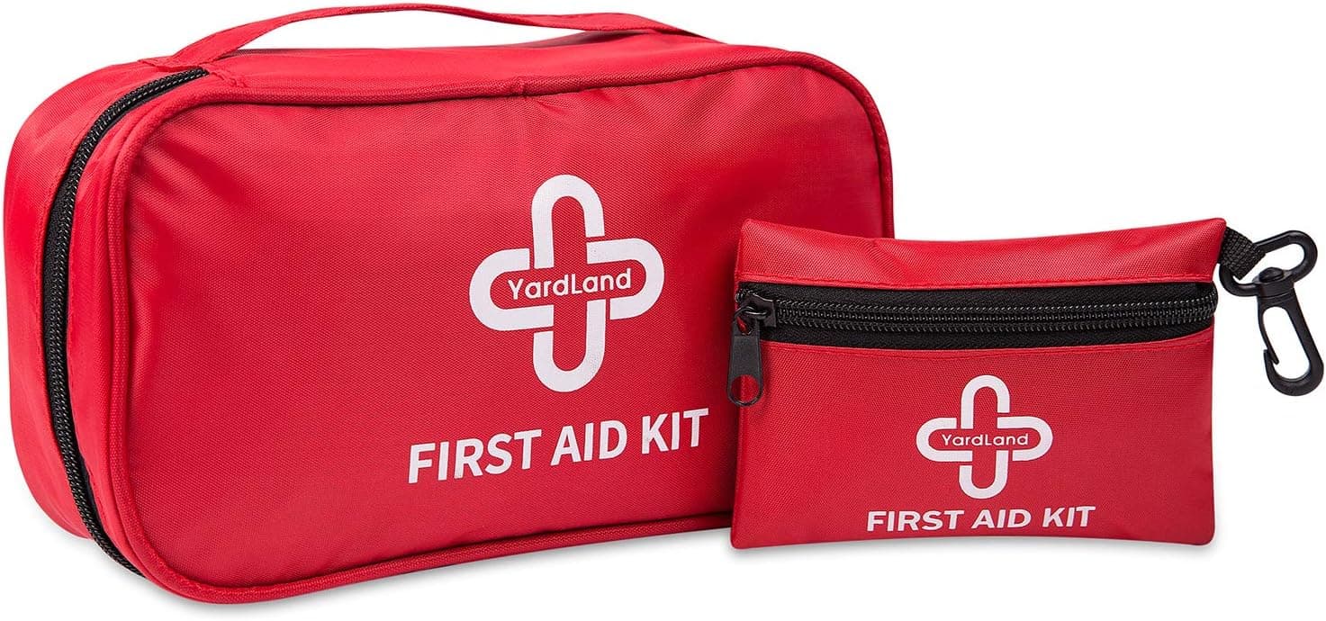 OuToorDoor Safe Kits First Aid Kit - 183-Piece Aid Kit 2-in-1, 154 Pieces with Bonus 29-Piece Mini First Aid Kit for Car, Camping, Business, Emergency, Hiking & Survival, Pets, Home and Sports