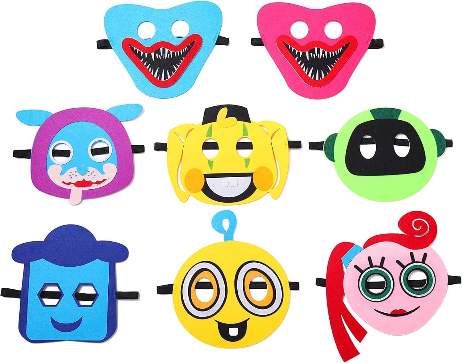 8pcs Monster party decorative mask suitable for boys and girls' birthday party masks