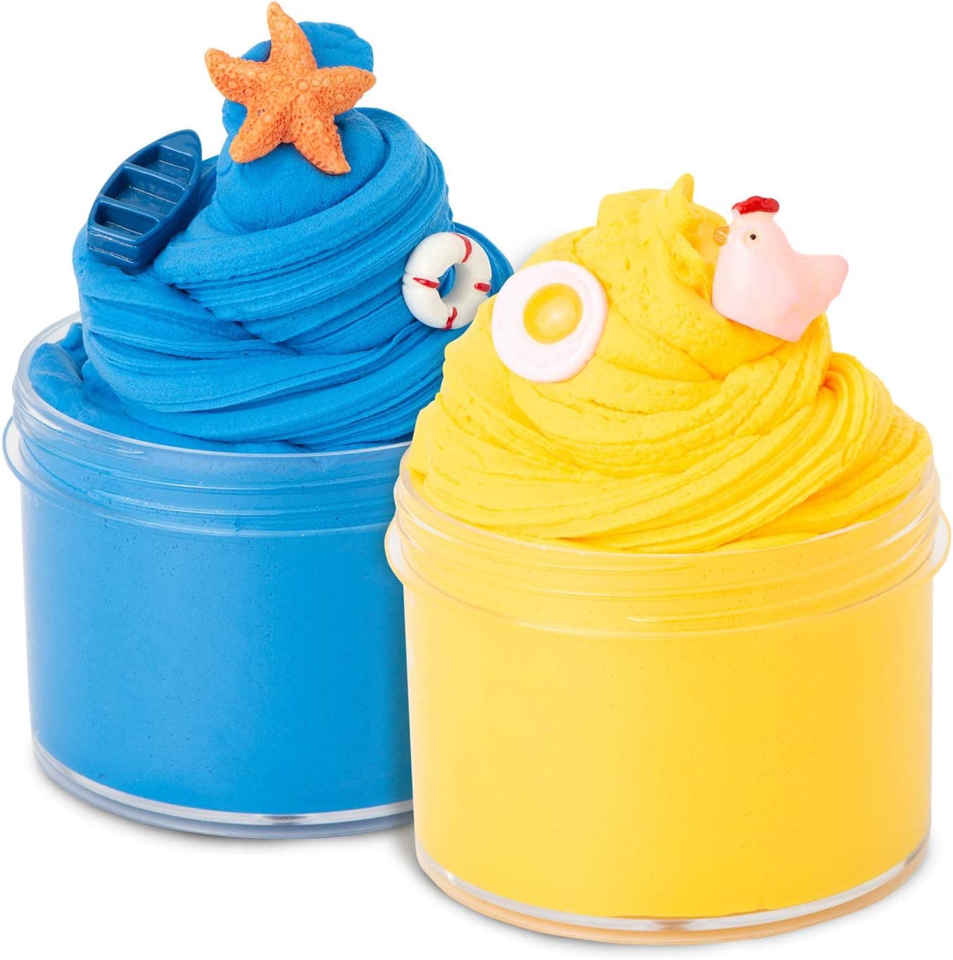 Joyjoz Butter Slime, Fluffy Cloud Slime with Cute Charms, Super Soft and Non-Sticky Scented DIY Slime Kits (14oz)