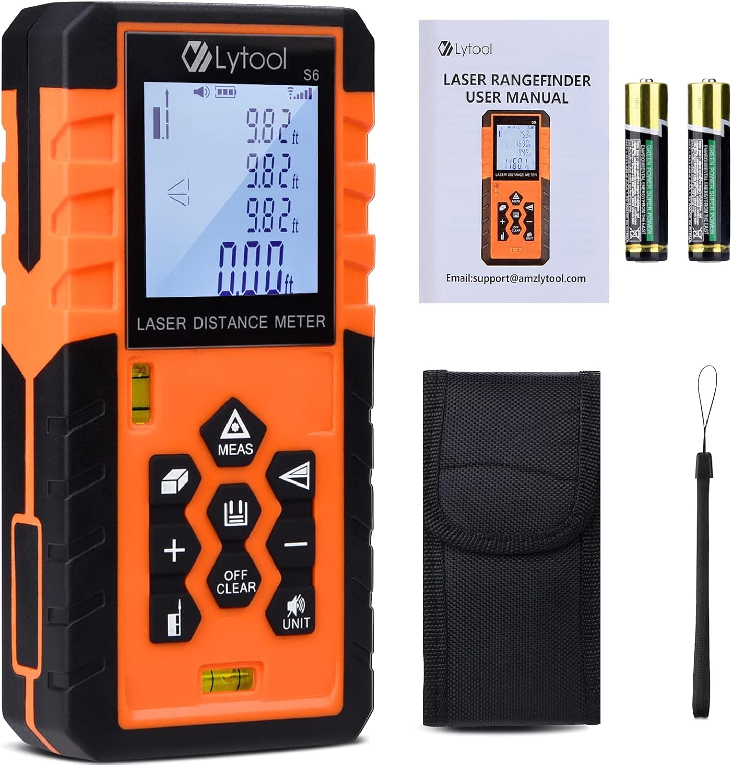 Laser Measurement Tool, Lytool Laser Measure (165ft/50M,M/in/Ft), Portable Laser Meter, Backlit LCD with Mute Function Distance Laser Measure, Pythagorean Mode, Measure Distance, Area and Volume